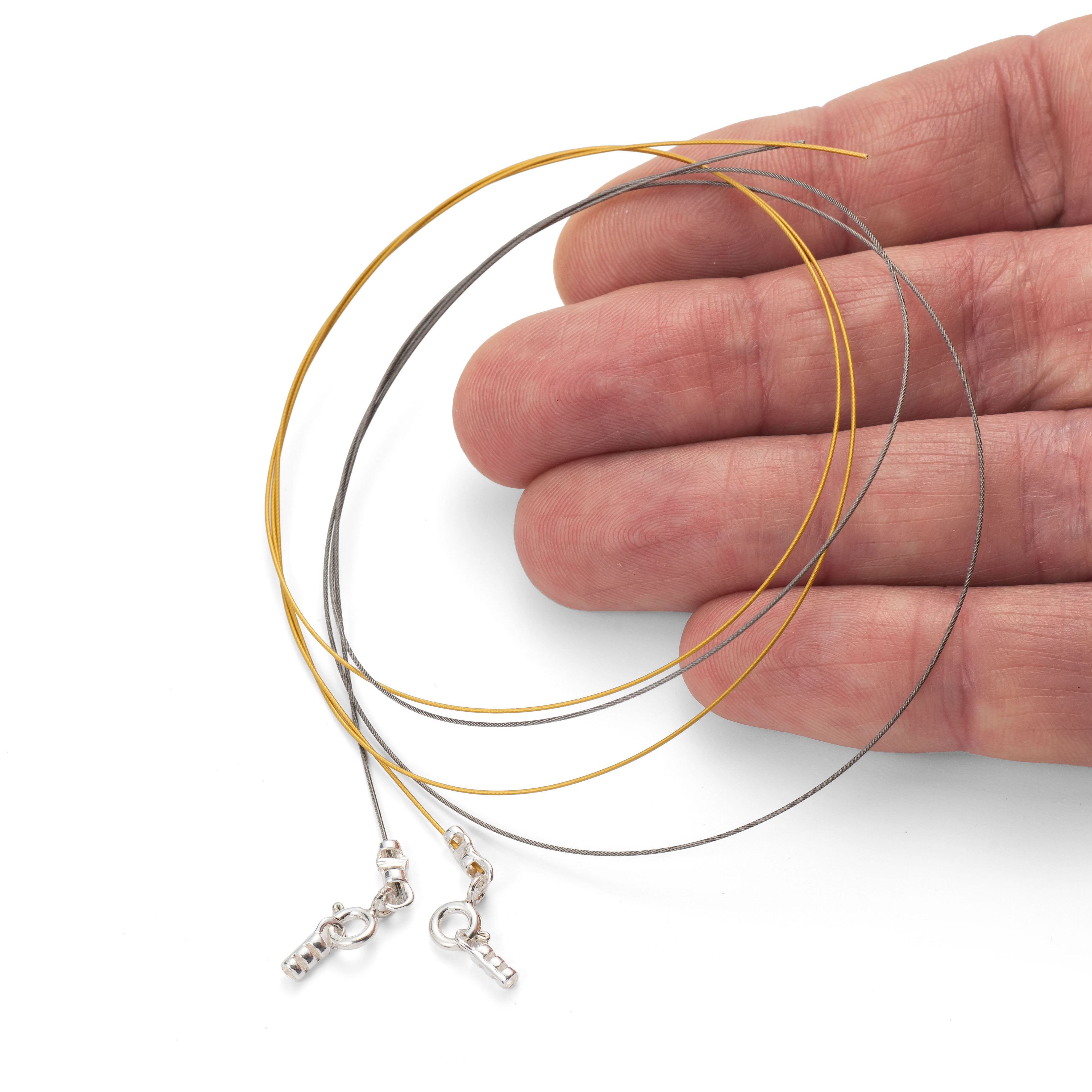 Necklet Wire For Beading With Sterling Silver Findings