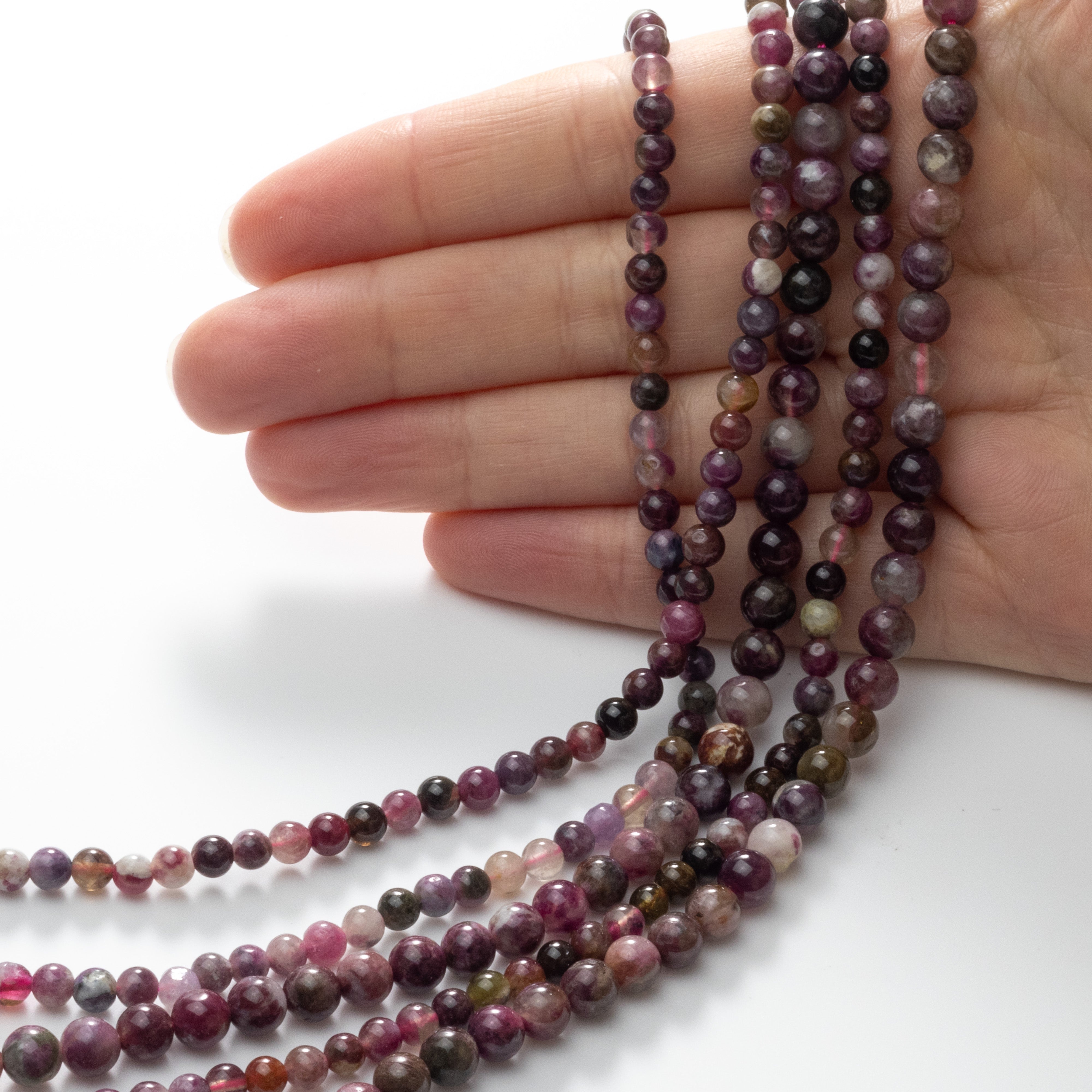 Pink Tourmaline Round Beads