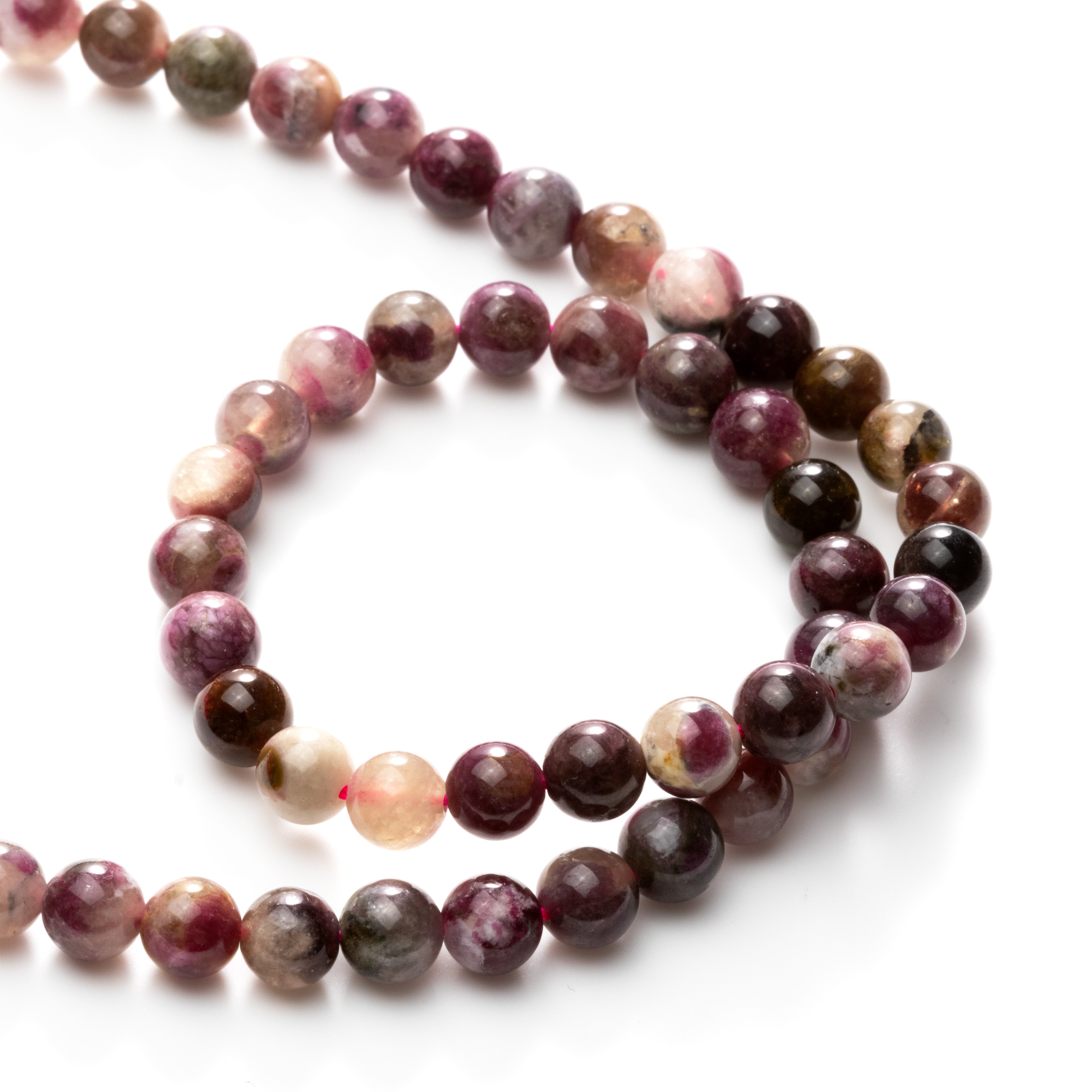 Pink Tourmaline Round Beads