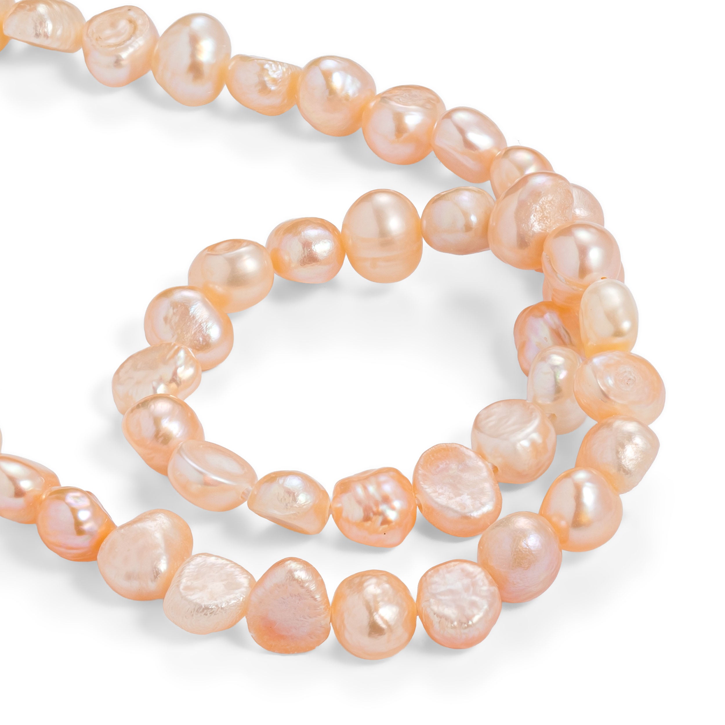 Cultured Freshwater Rustic Peach Pearls Approx 5.5mm
