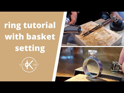 How To Make A Ring With A Pre-Made Basket Setting | 12 Months Of Metal