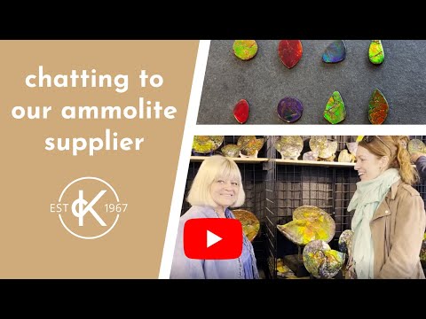 Chatting To Our Ammolite Supplier at Tucson Jewellery Show