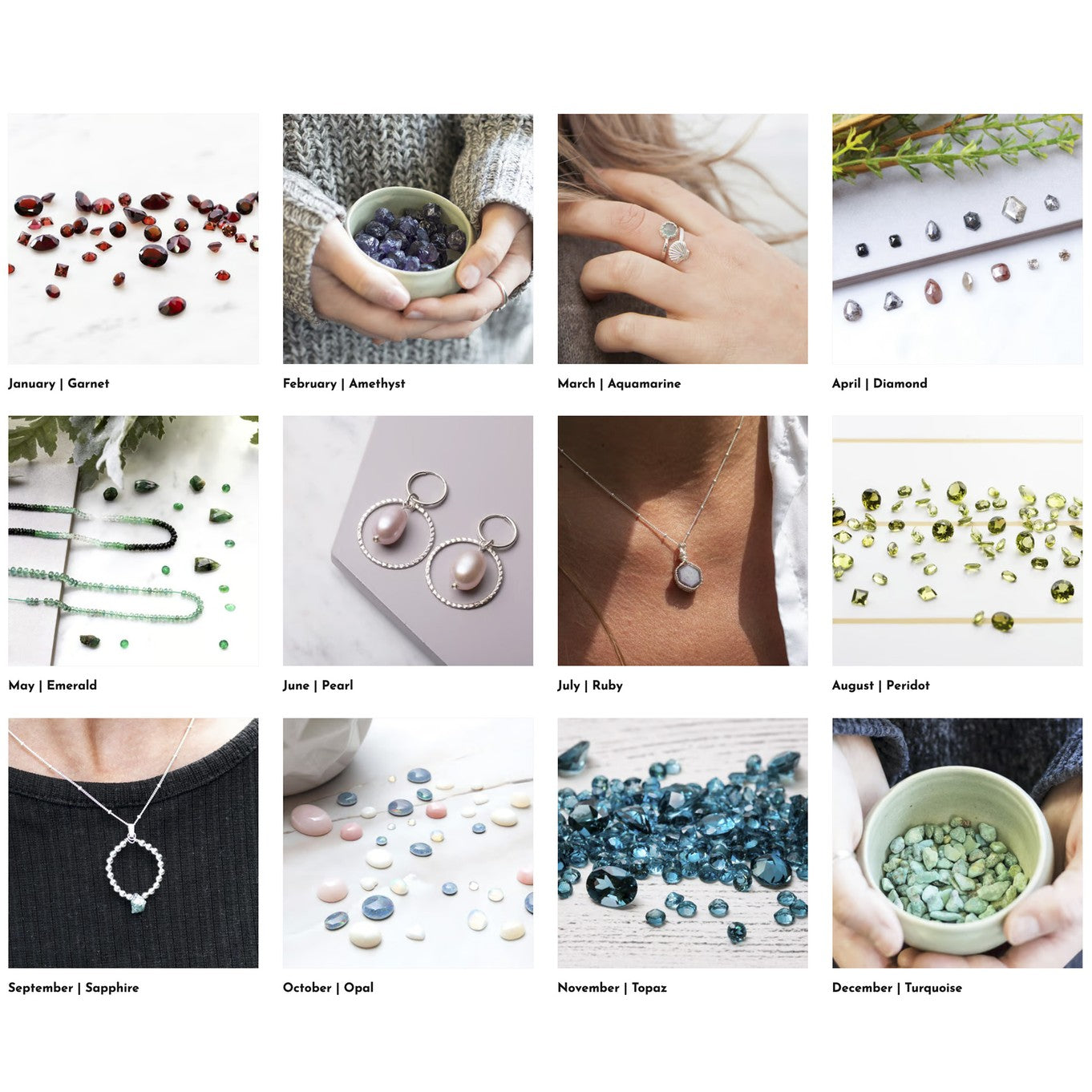 Handmade Birthstone Jewellery Inspiration