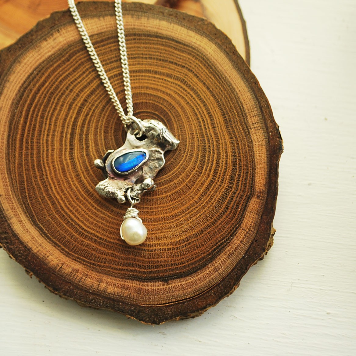 How To Bezel Set A Free Form Cabochon Onto A Textured Silver Pendant