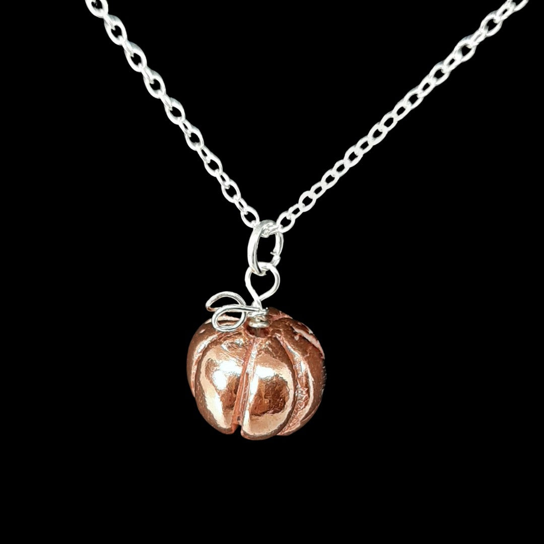 Copper Clay Pumpkin Pendant Tutorial