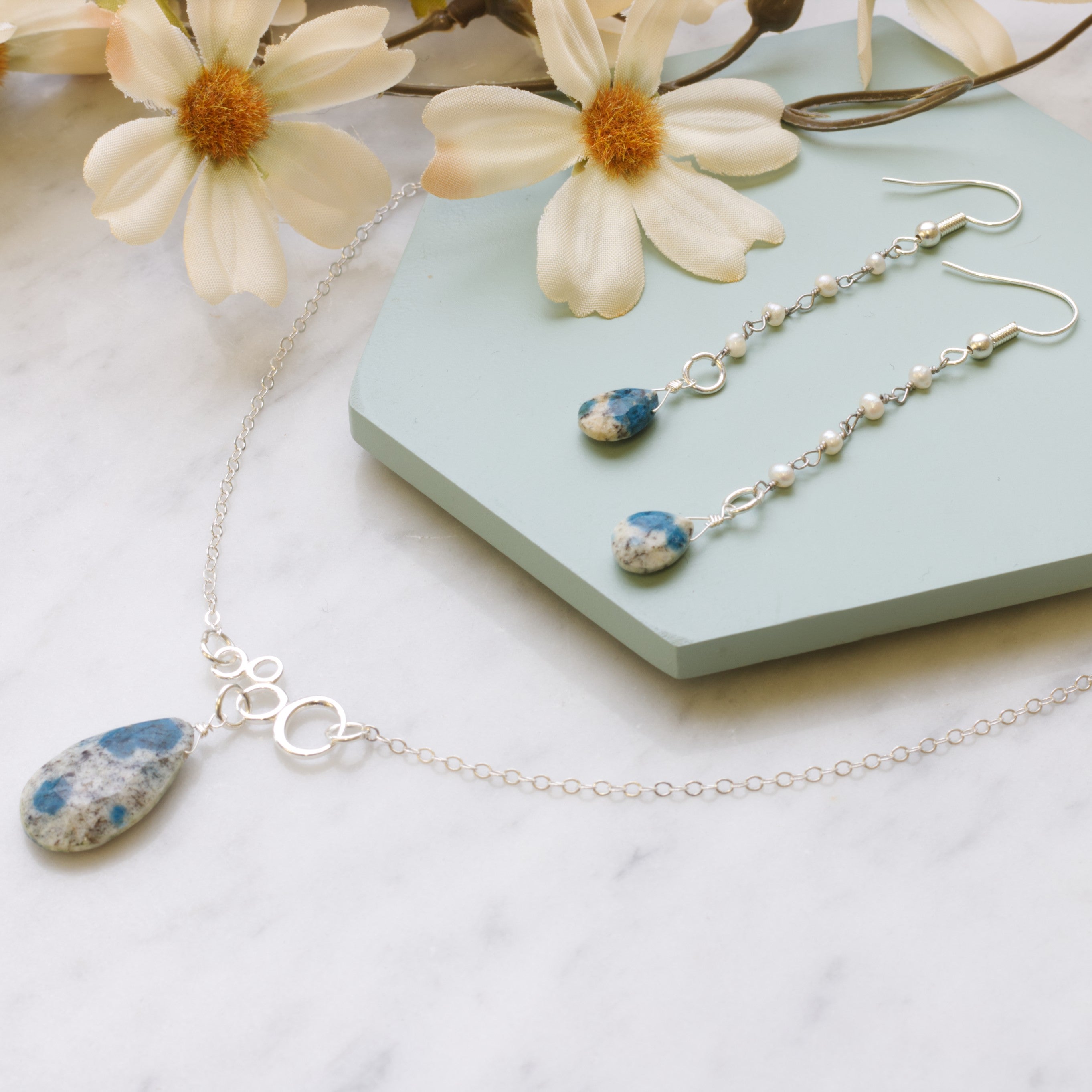 Silver Plated Pearl Wire Wrapped Rosary Bead Chain