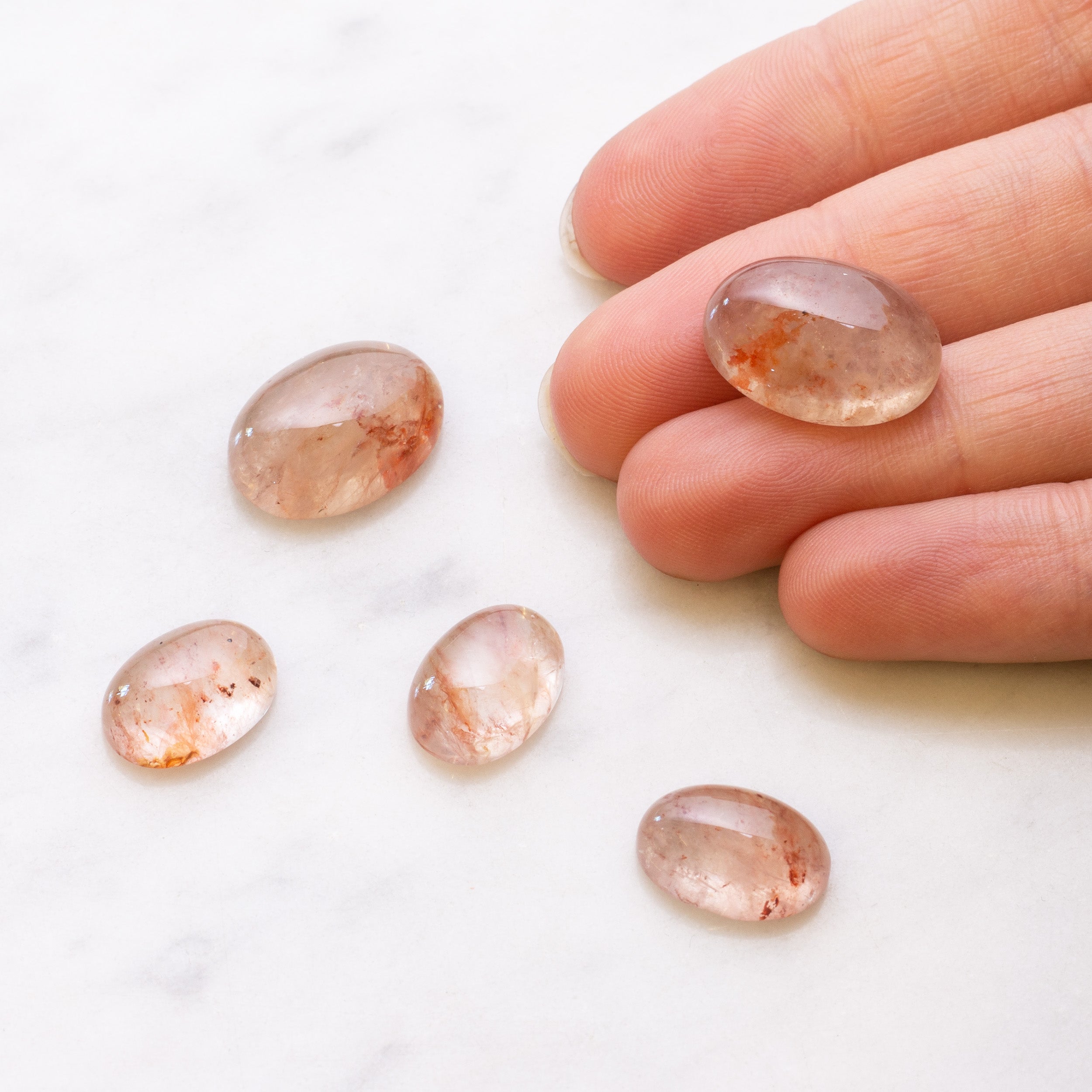 Fire Quartz Cabochons