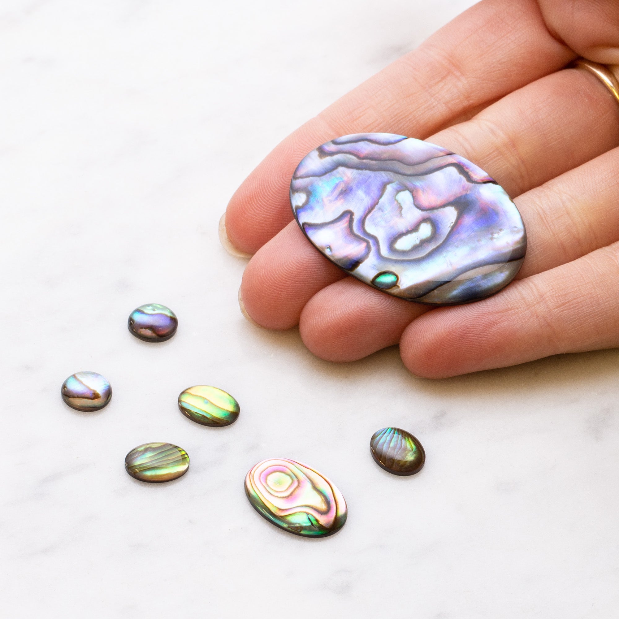 Natural Paua Shell Cabochons