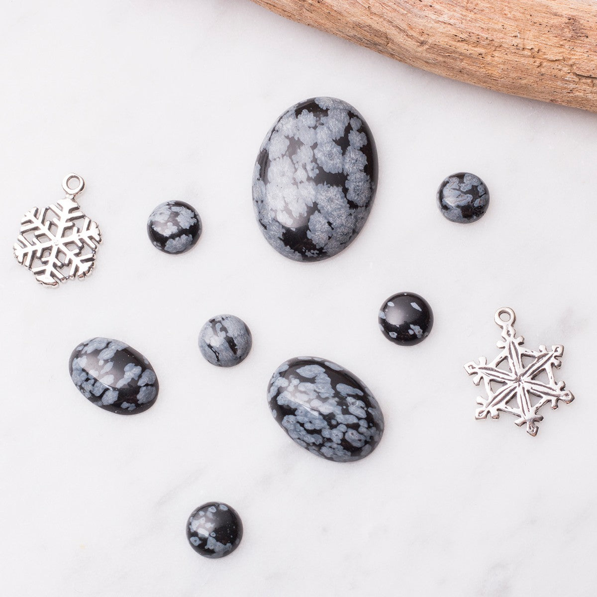 Snowflake Obsidian Cabochons