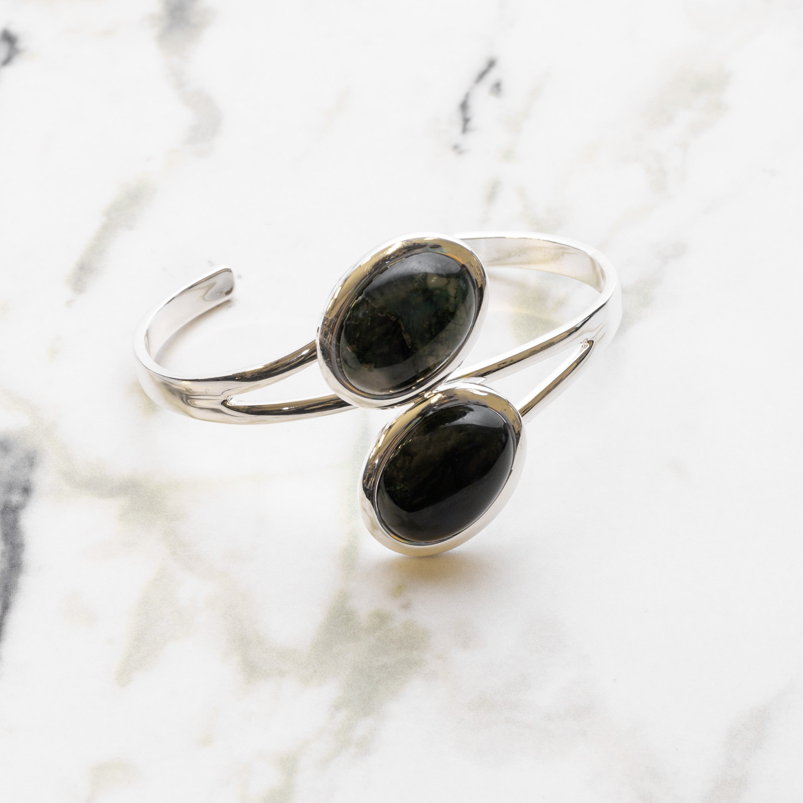 Green Moss Agate Cabochons