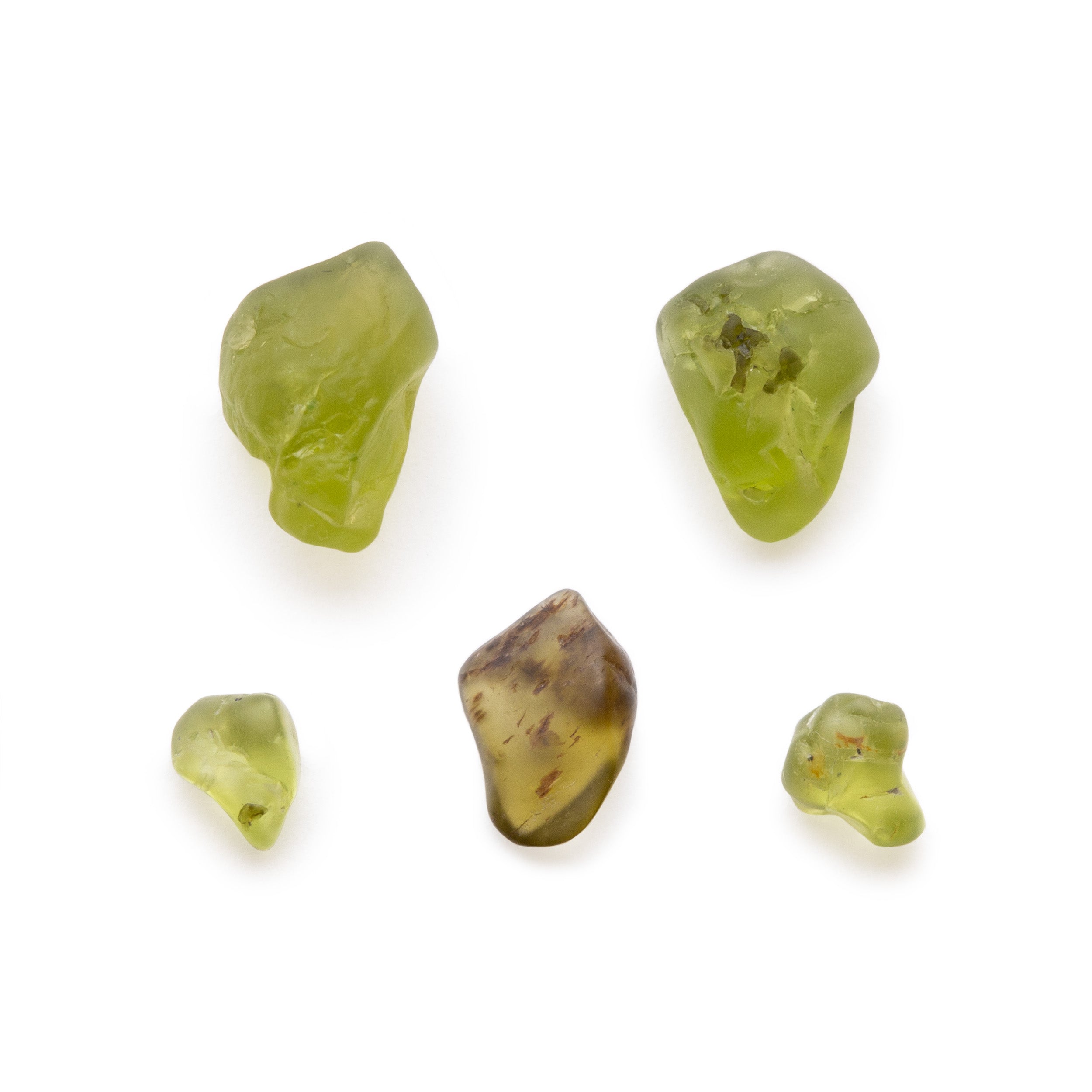 Natural Peridot Tumbled Polished Stones Undrilled