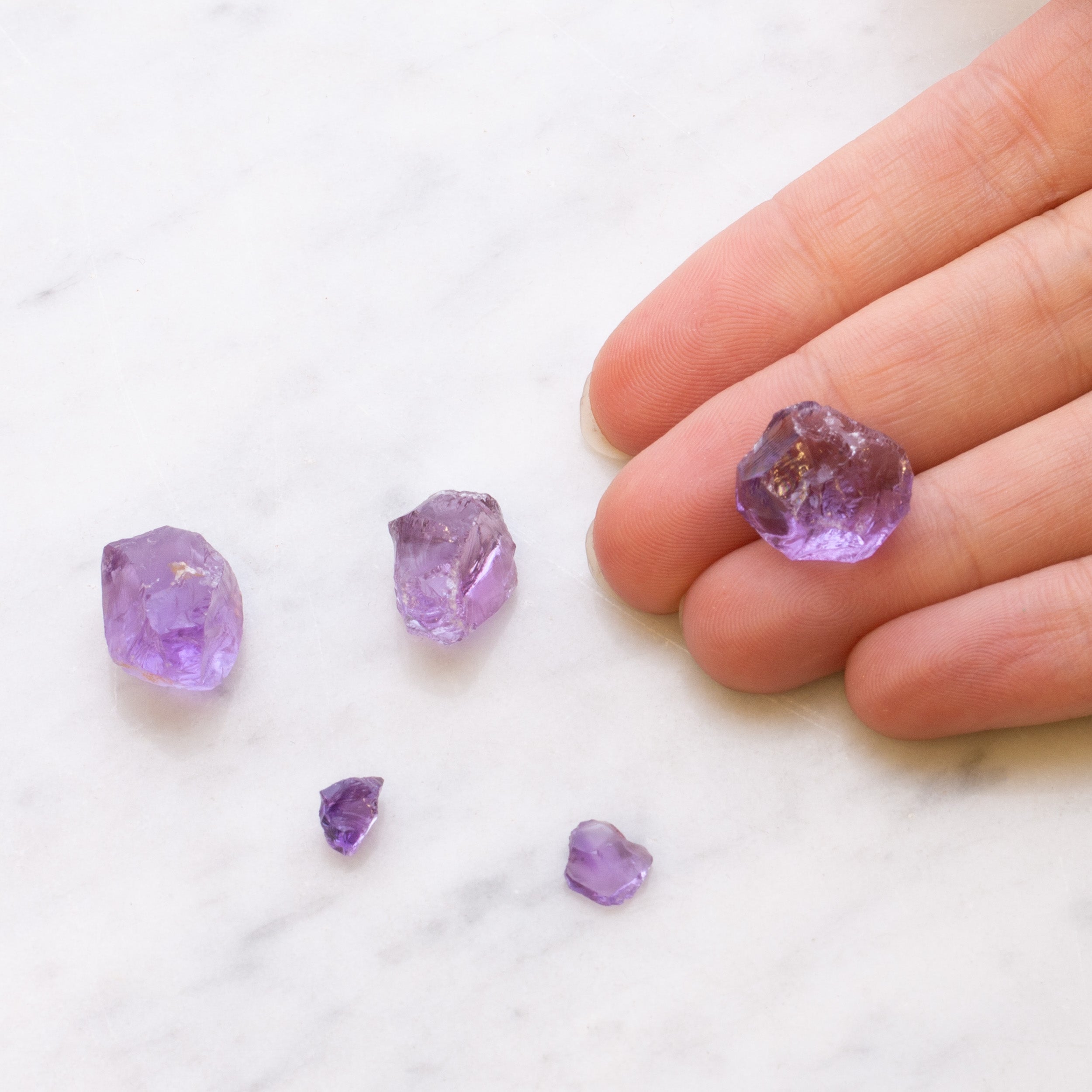 Rough Amethyst Natural Crystals Undrilled