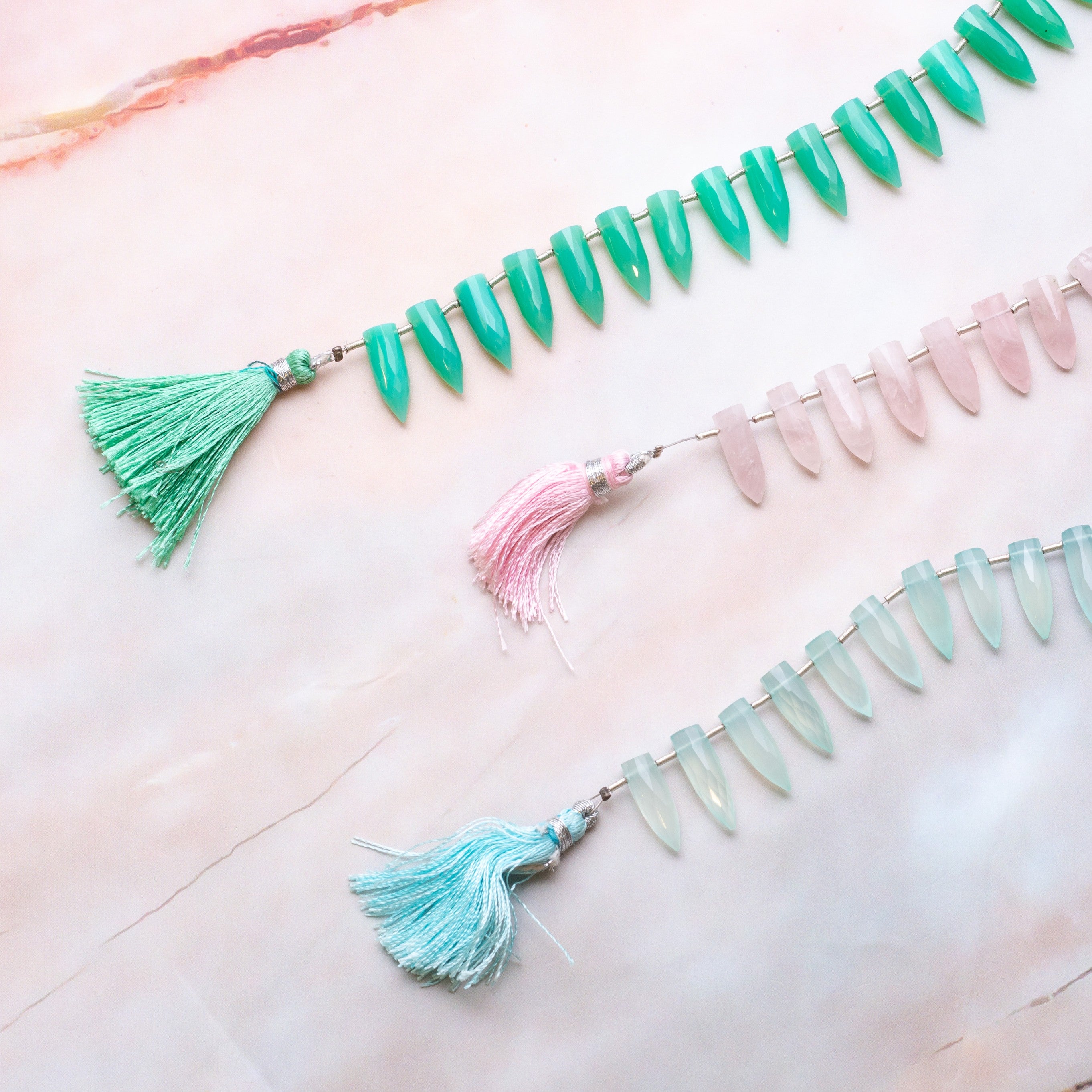 Chrysoprase Faceted Bullet Shaped Beads Approx 15.5x5.5mm