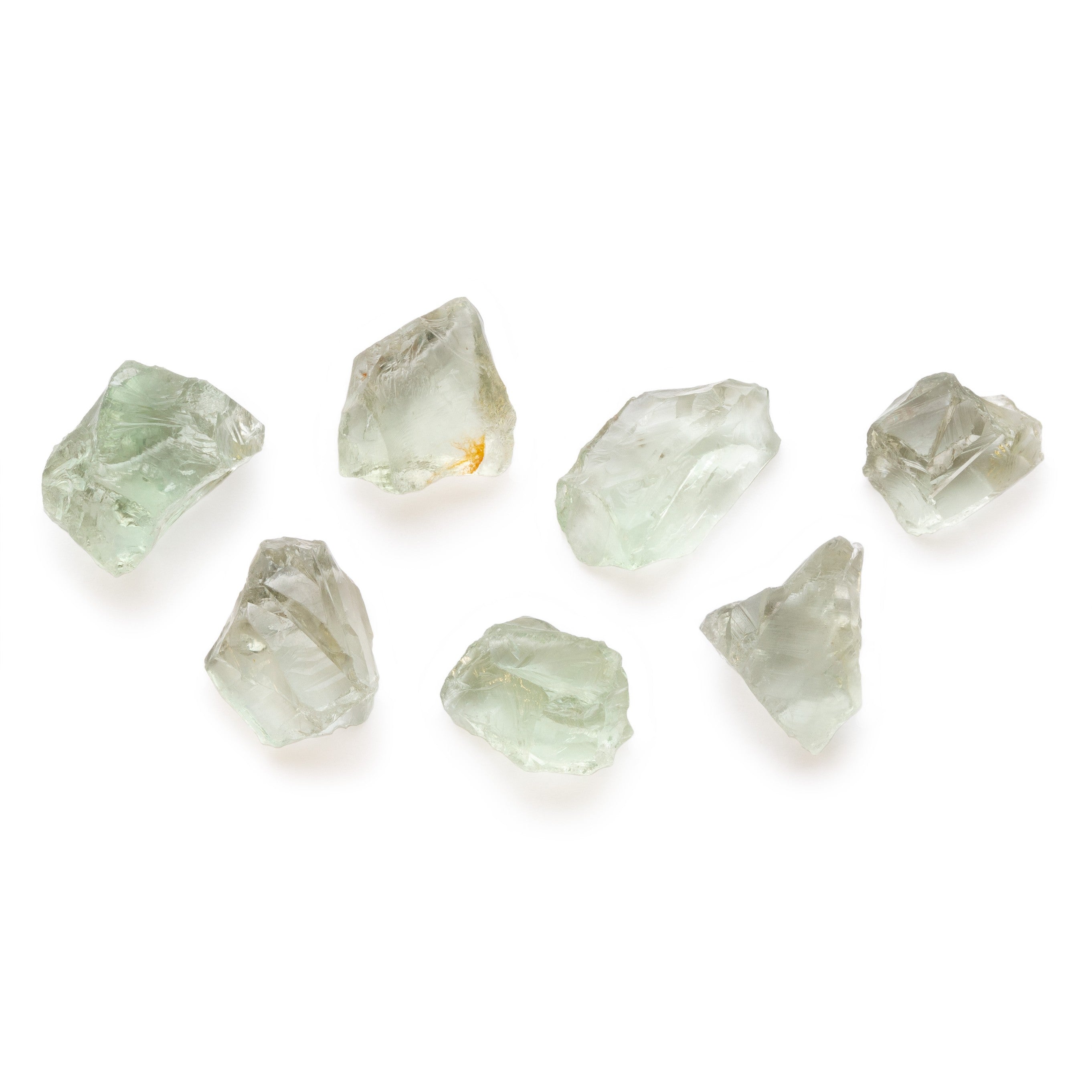 Rough Green Amethyst Natural Crystals Undrilled Approx 9mm