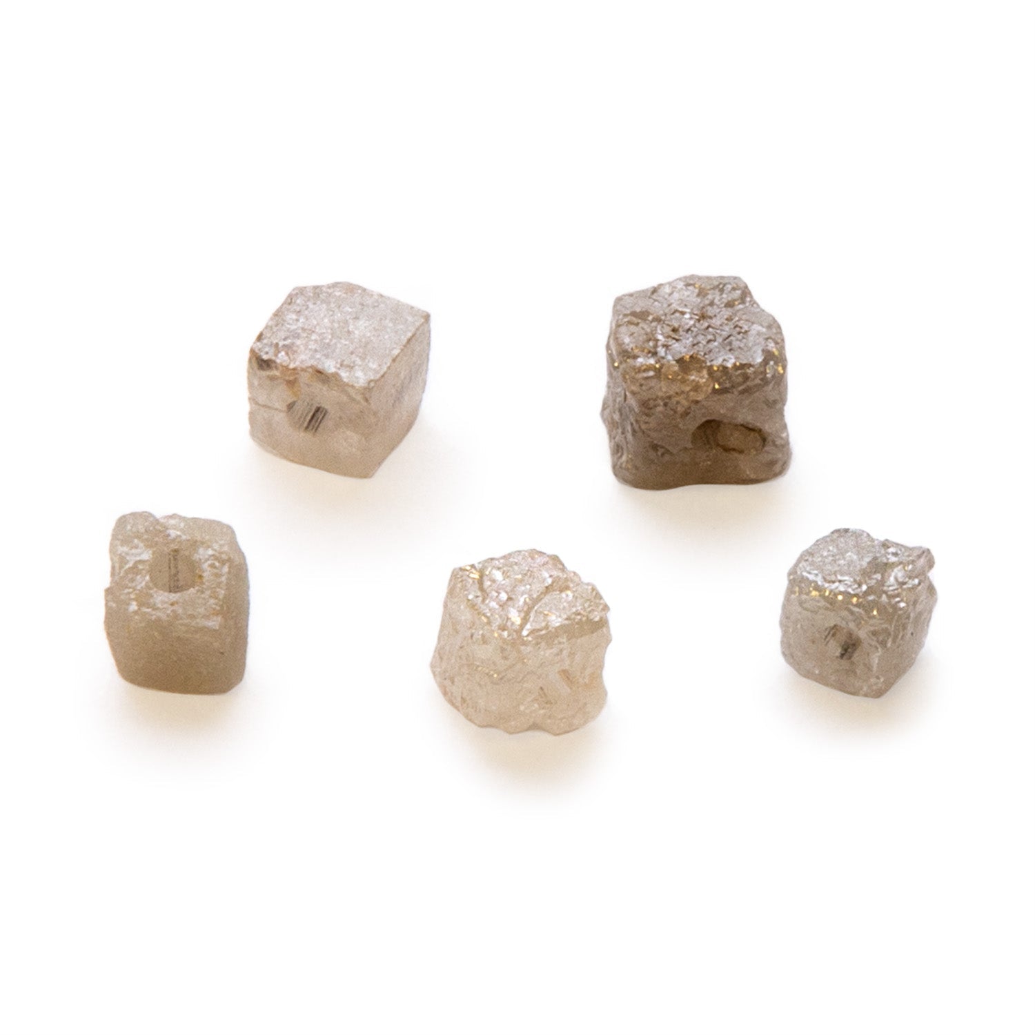 Rough Diamond Crystal Cube Beads Fully Drilled