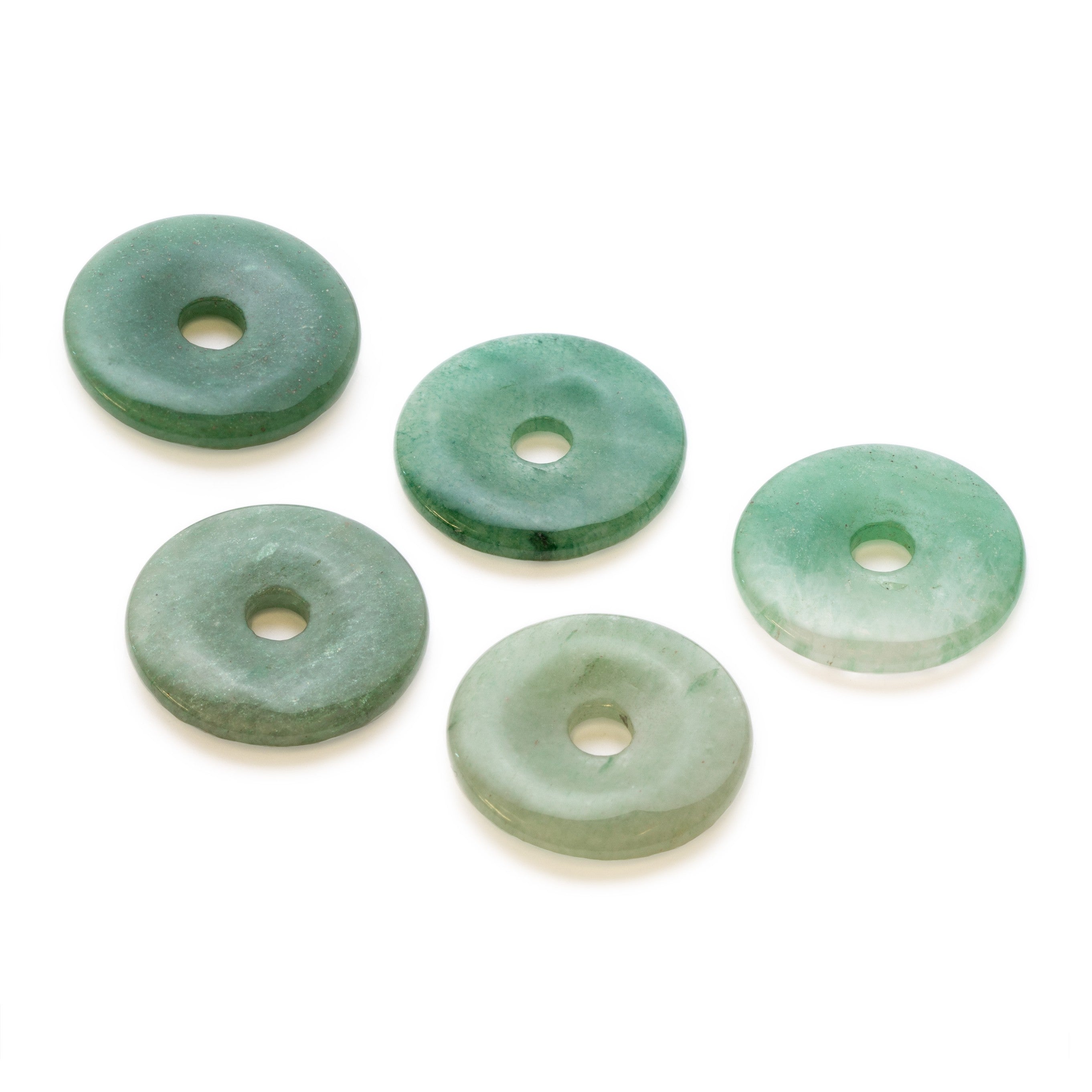 Green Aventurine Gemstone Donuts Approx 25mm