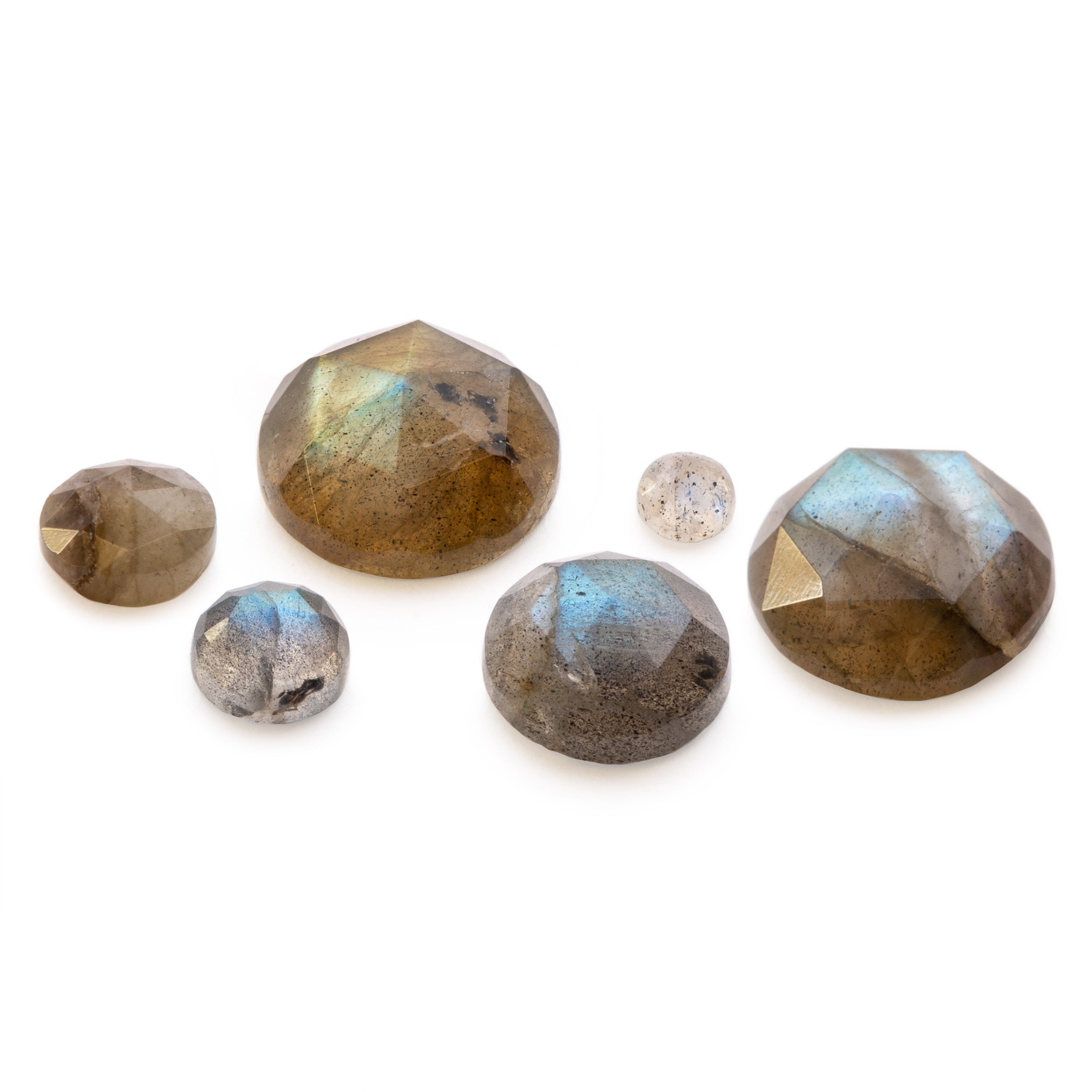 Labradorite Rose Cut Cabochons | Kernowcraft Labradorite Rose Cut Cabochons | Kernowcraft