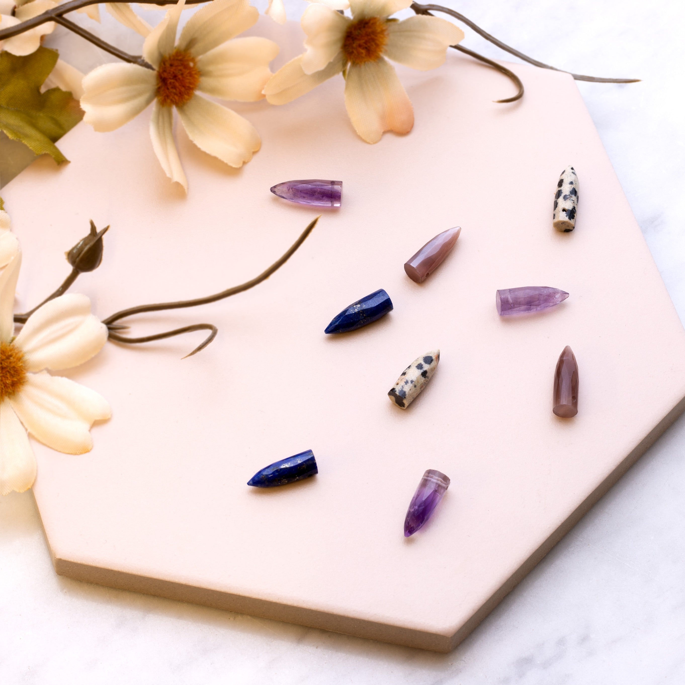 Chocolate Moonstone Faceted Bullet Shaped Beads Approx 15x5mm