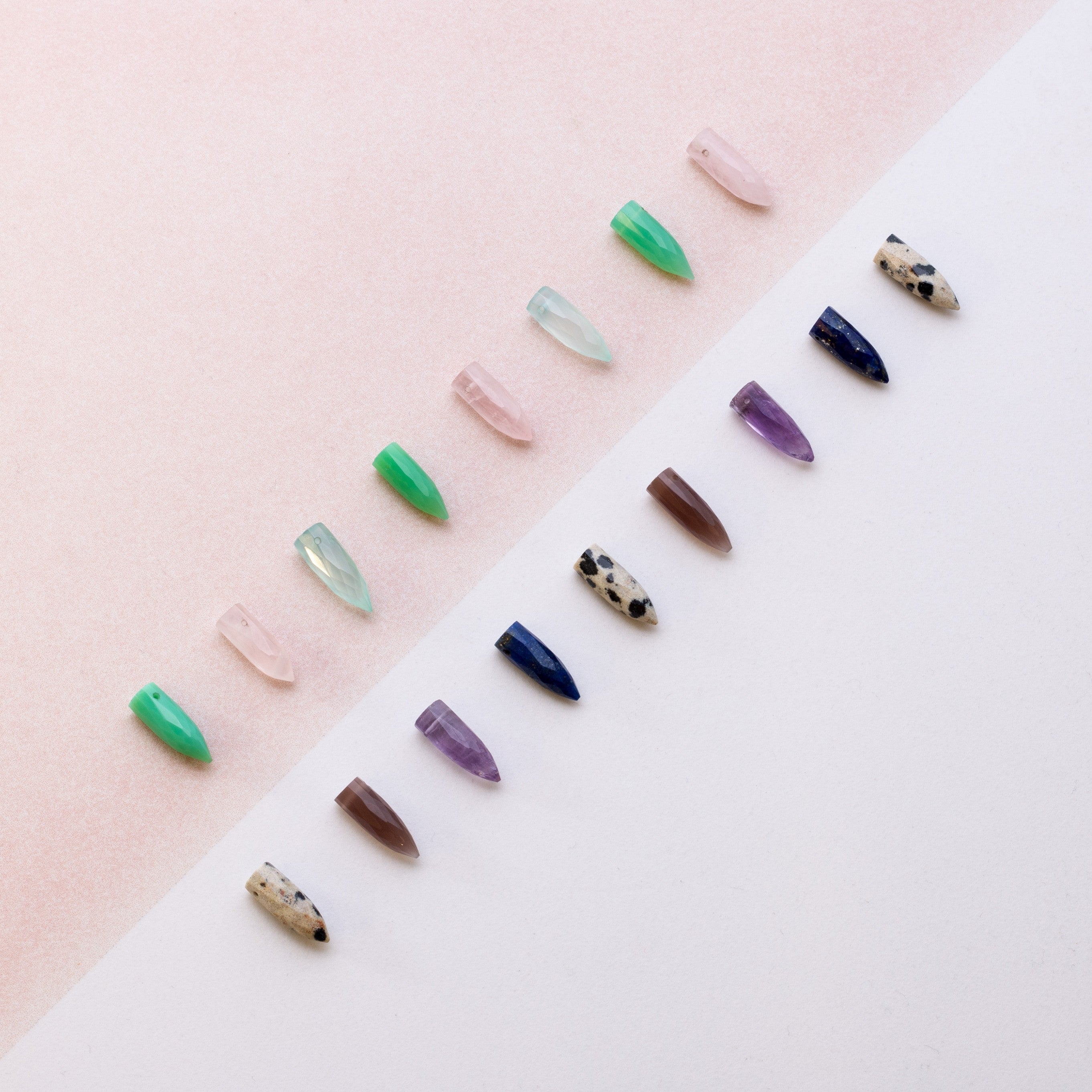 Amethyst Faceted Bullet Shaped Beads Approx 14-15x5mm