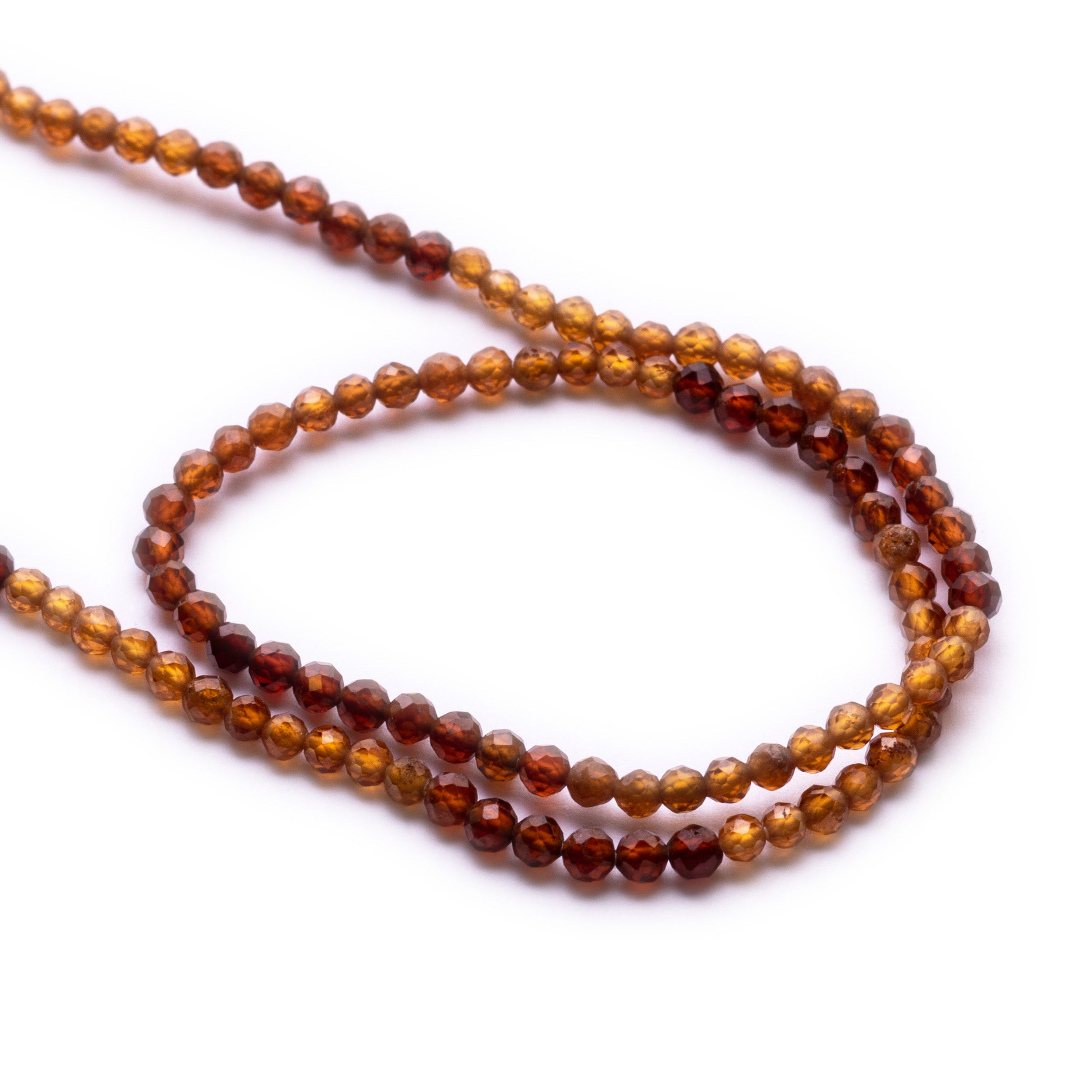 Hessonite Garnet Ombre Faceted Rondelle Beads Approx 2.5mm