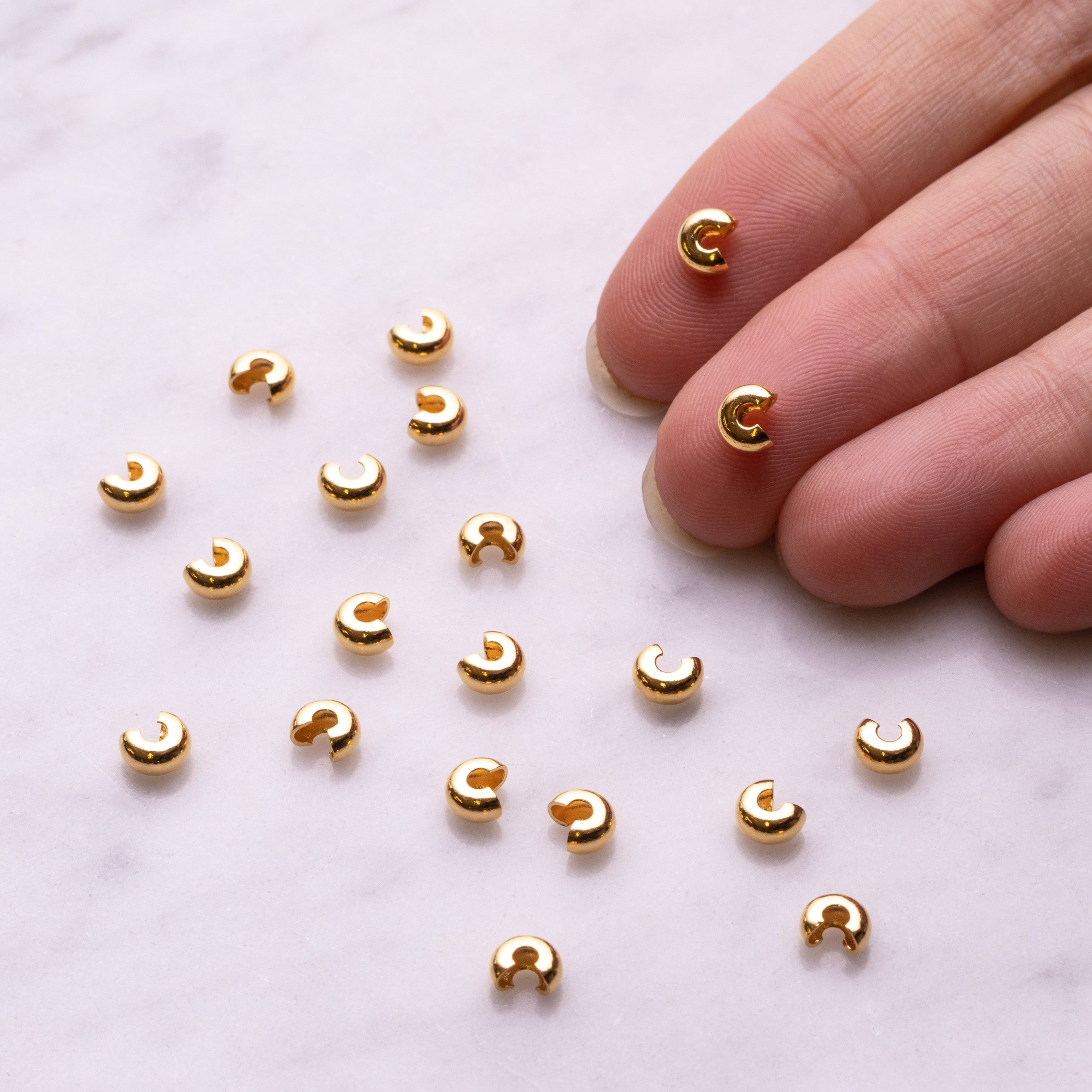 Plated 4mm Crimp Covers pk10 Pairs