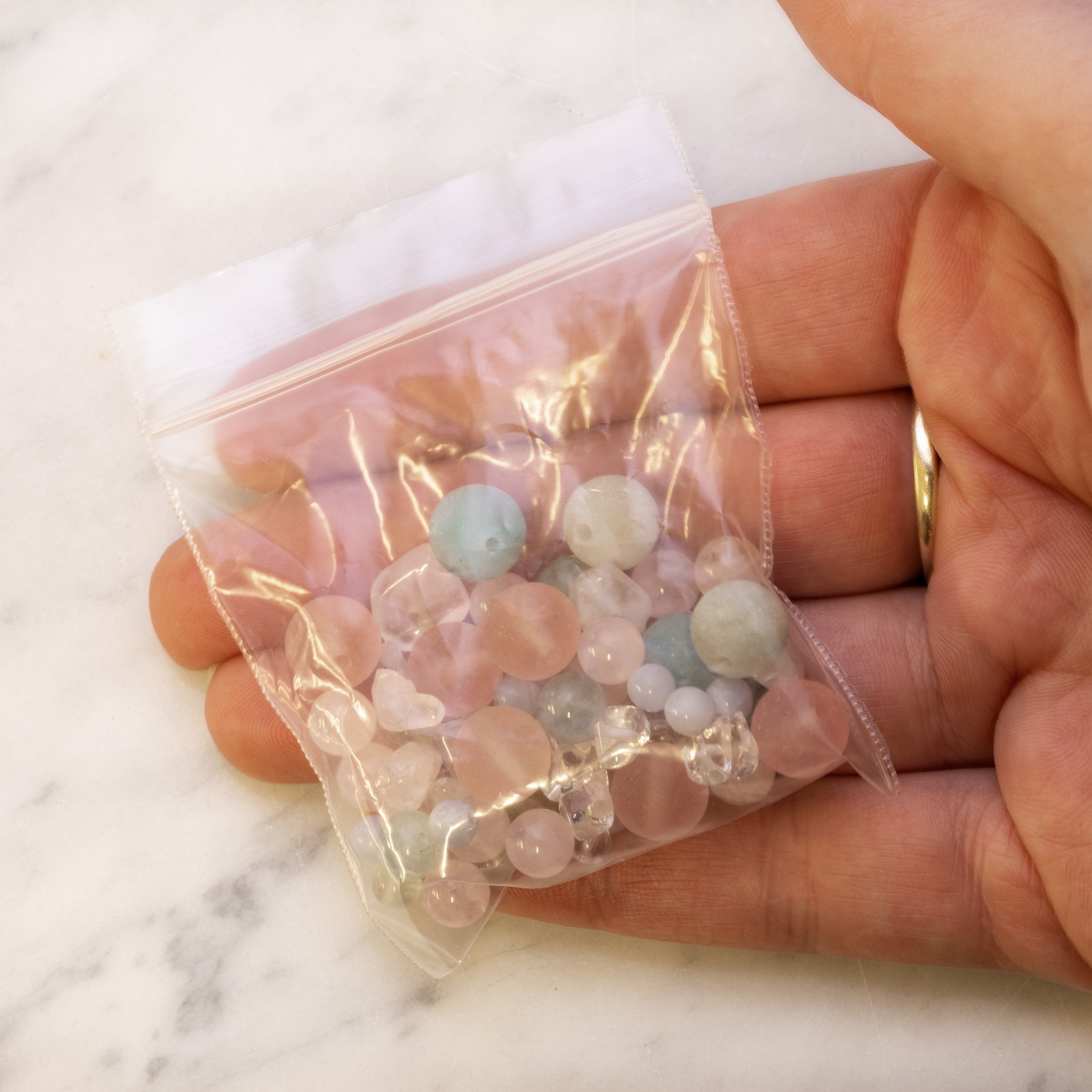 Mixed Pastel Gemstone Bead Pack Approx 20g