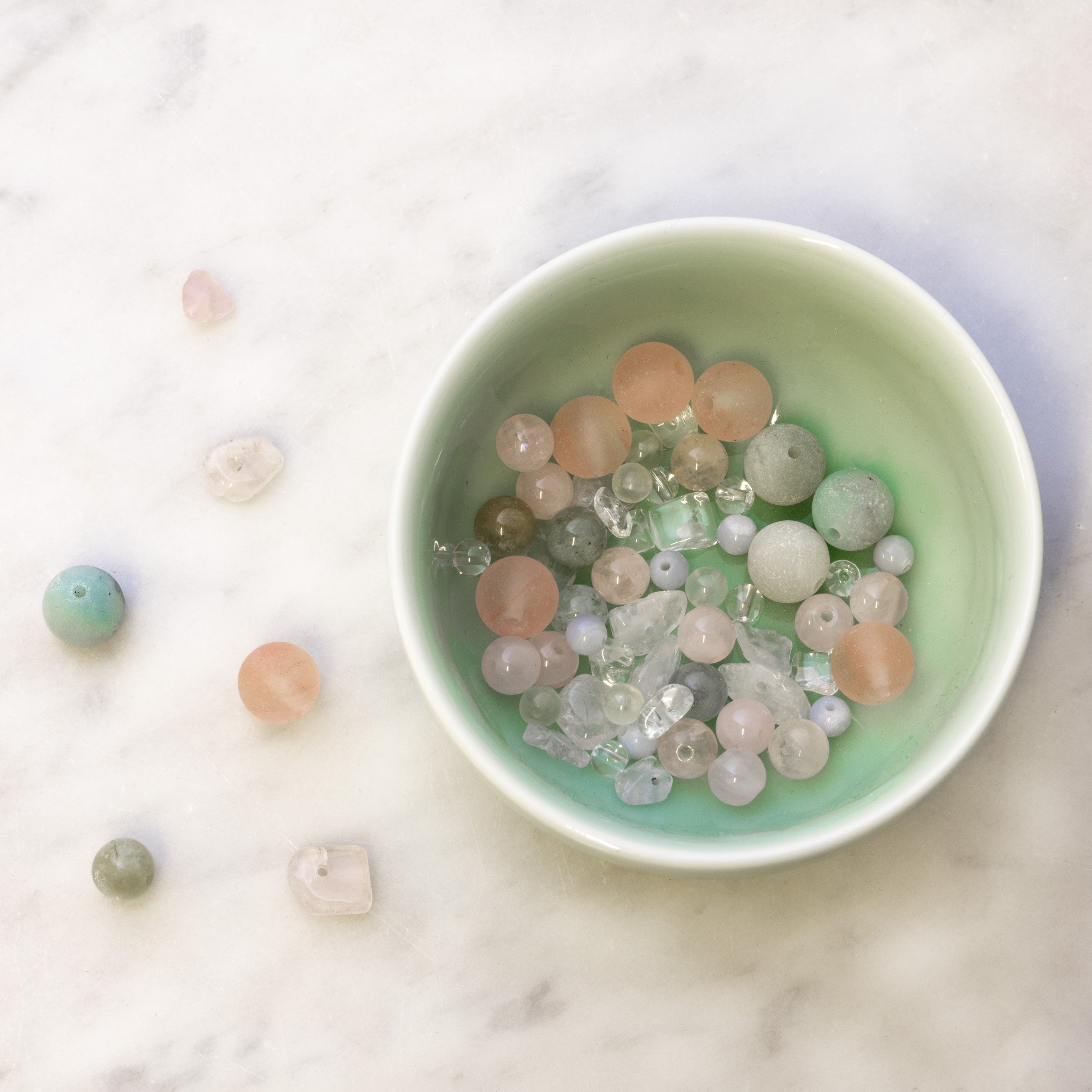 Mixed Pastel Gemstone Bead Pack Approx 20g