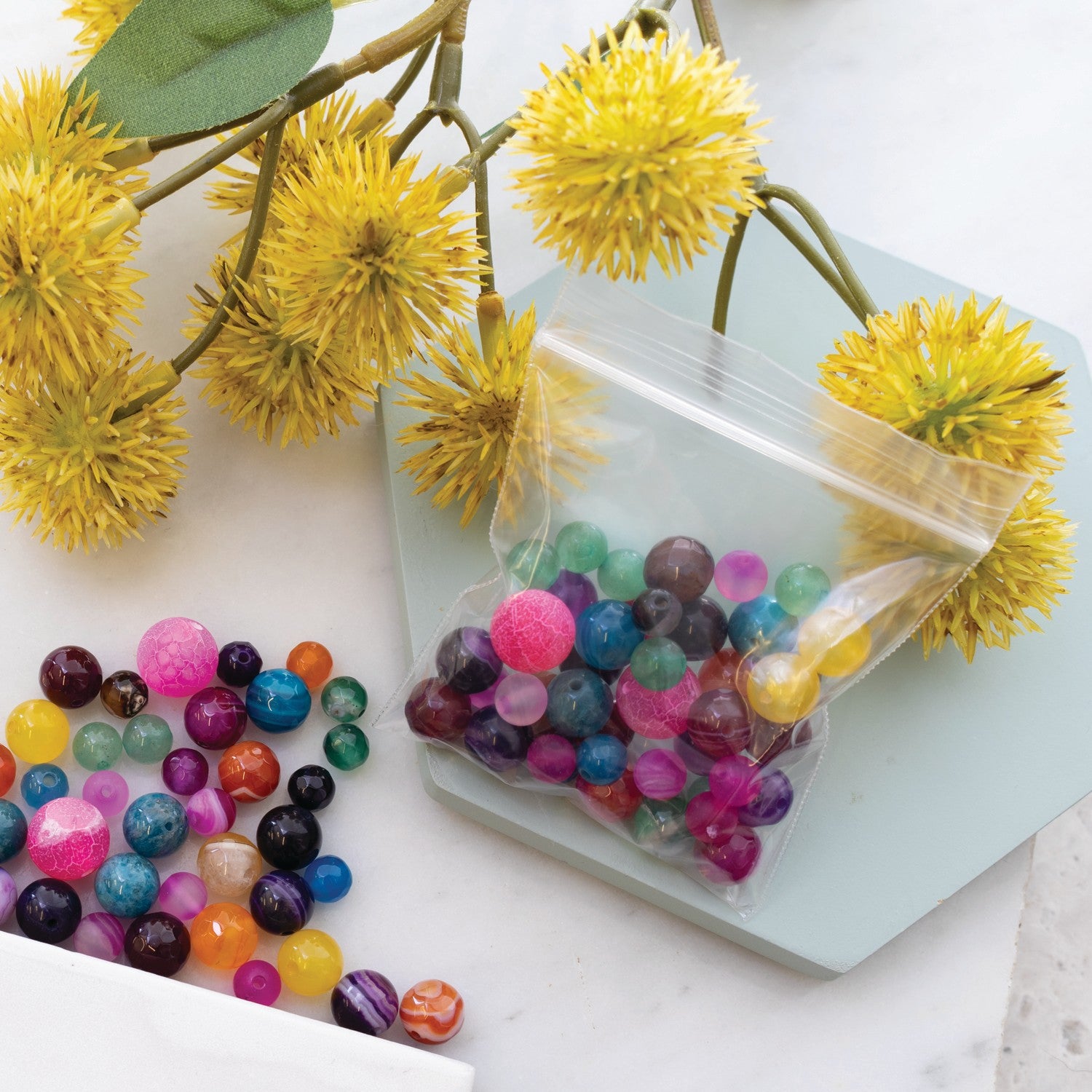 Colour Burst Mixed Gemstone Bead Pack Approx 25g