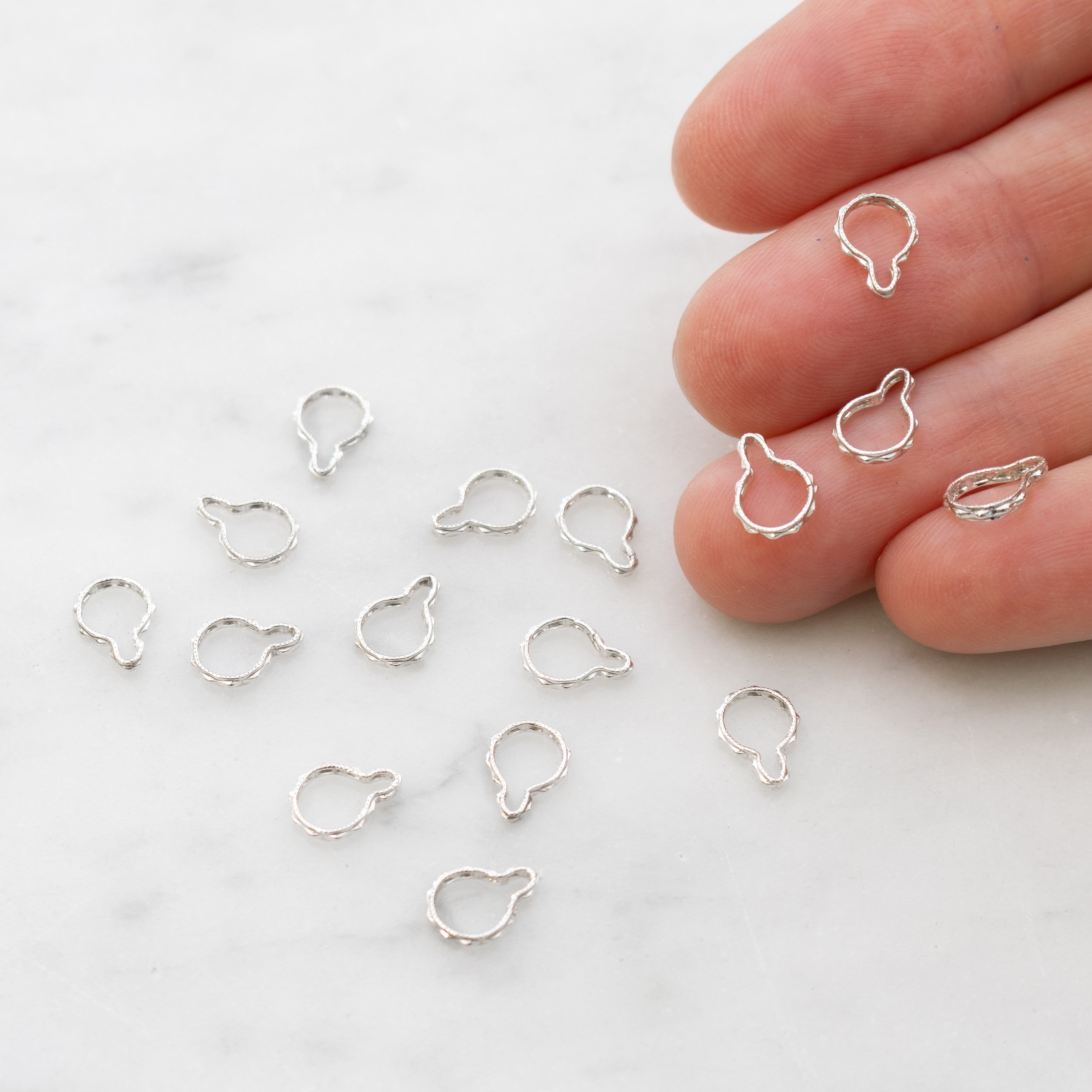 Sterling Silver Decorative Wraptite Pendant Settings For 5mm Faceted Stones