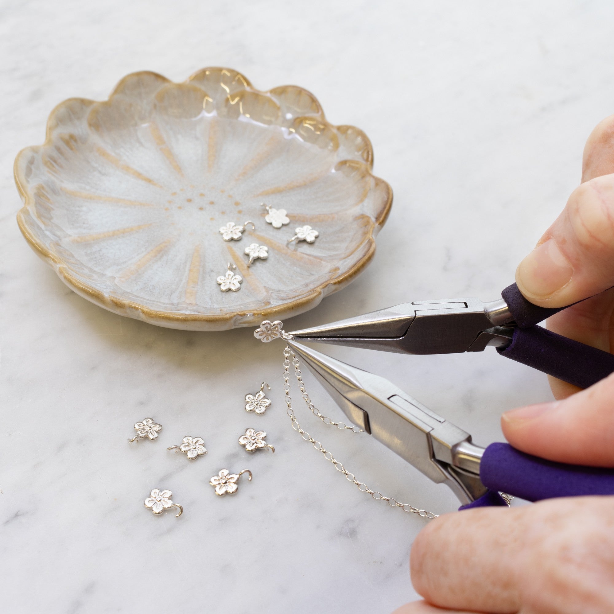 Sterling Silver Flower Charm