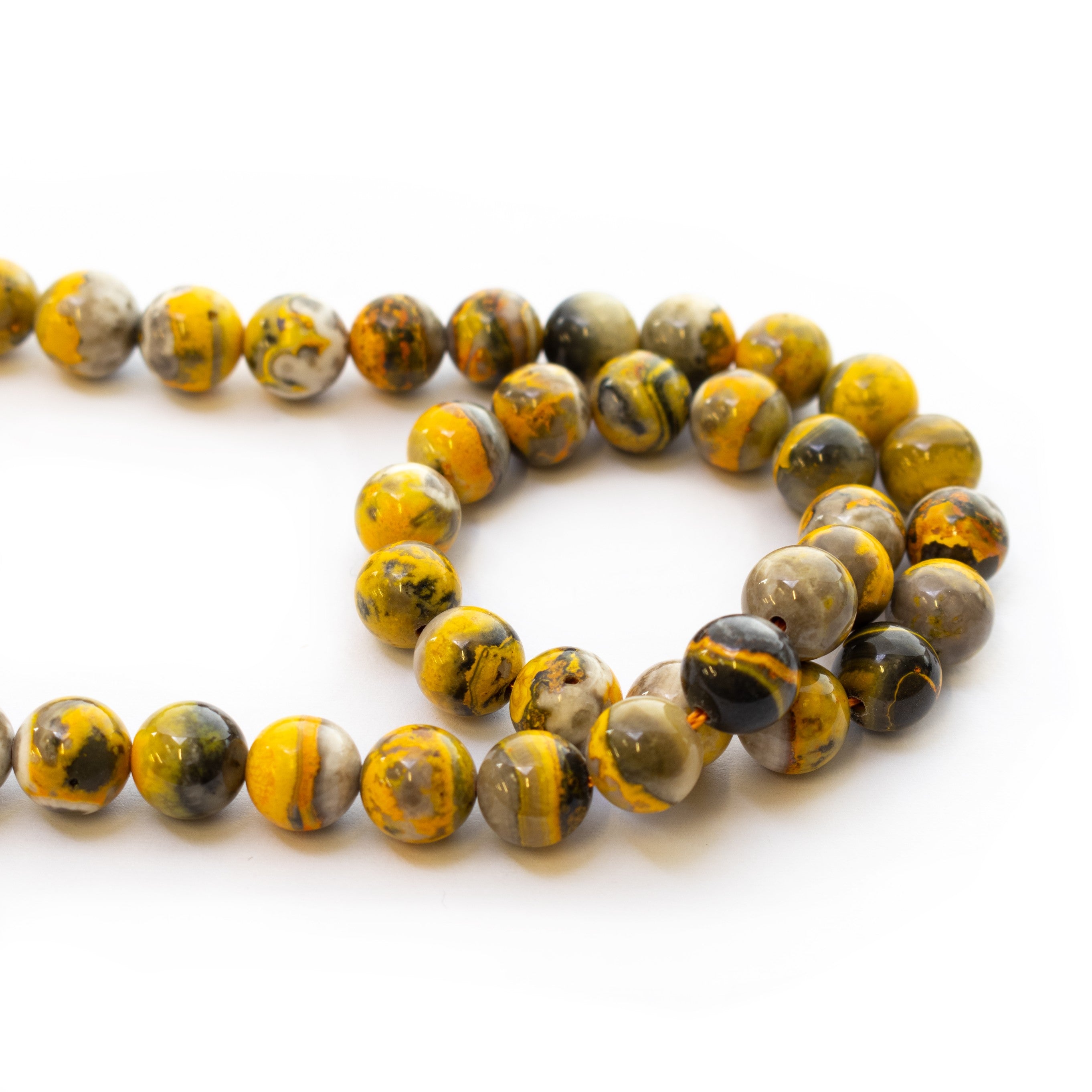 Bumblebee Jasper Round Beads