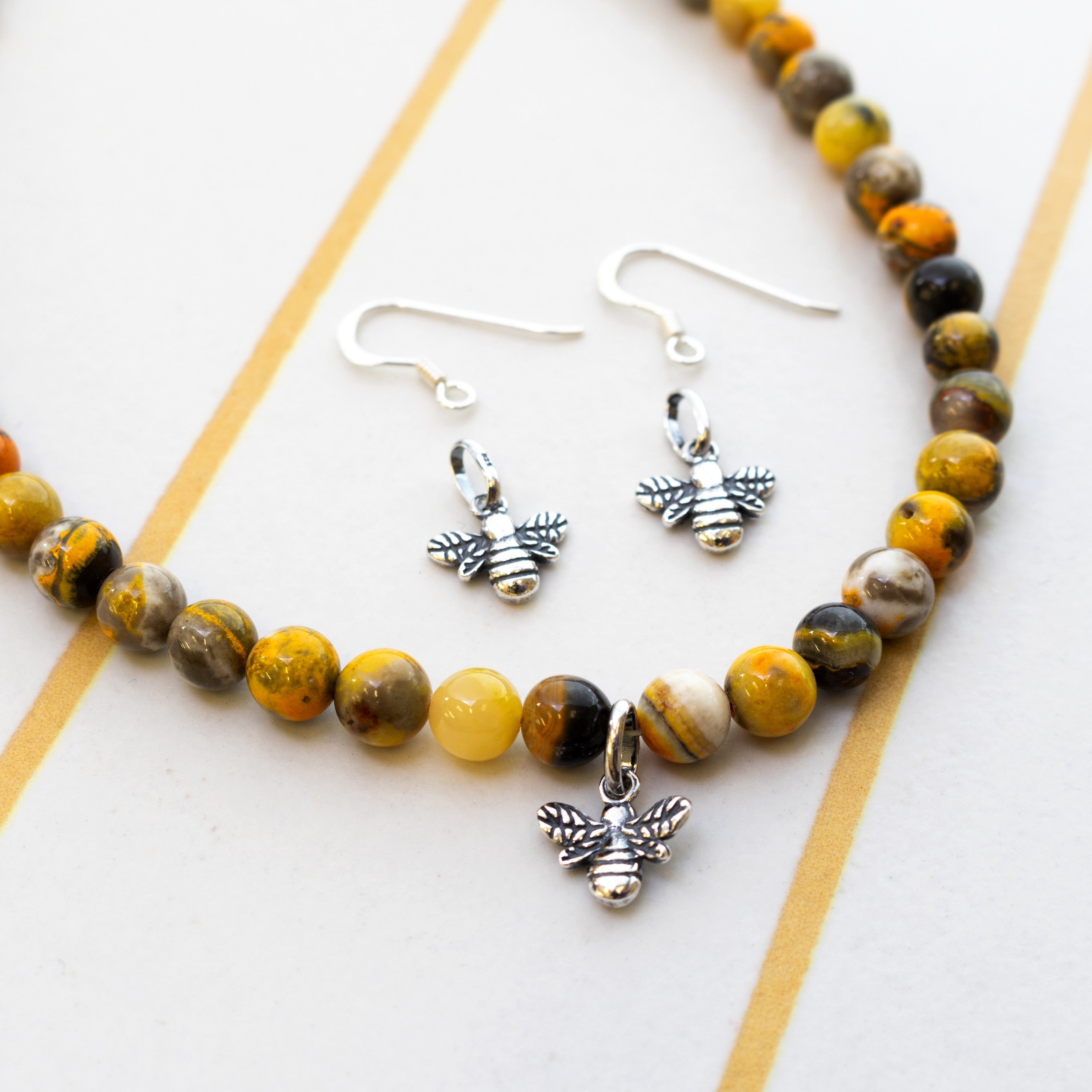 Bumblebee Jasper Round Beads