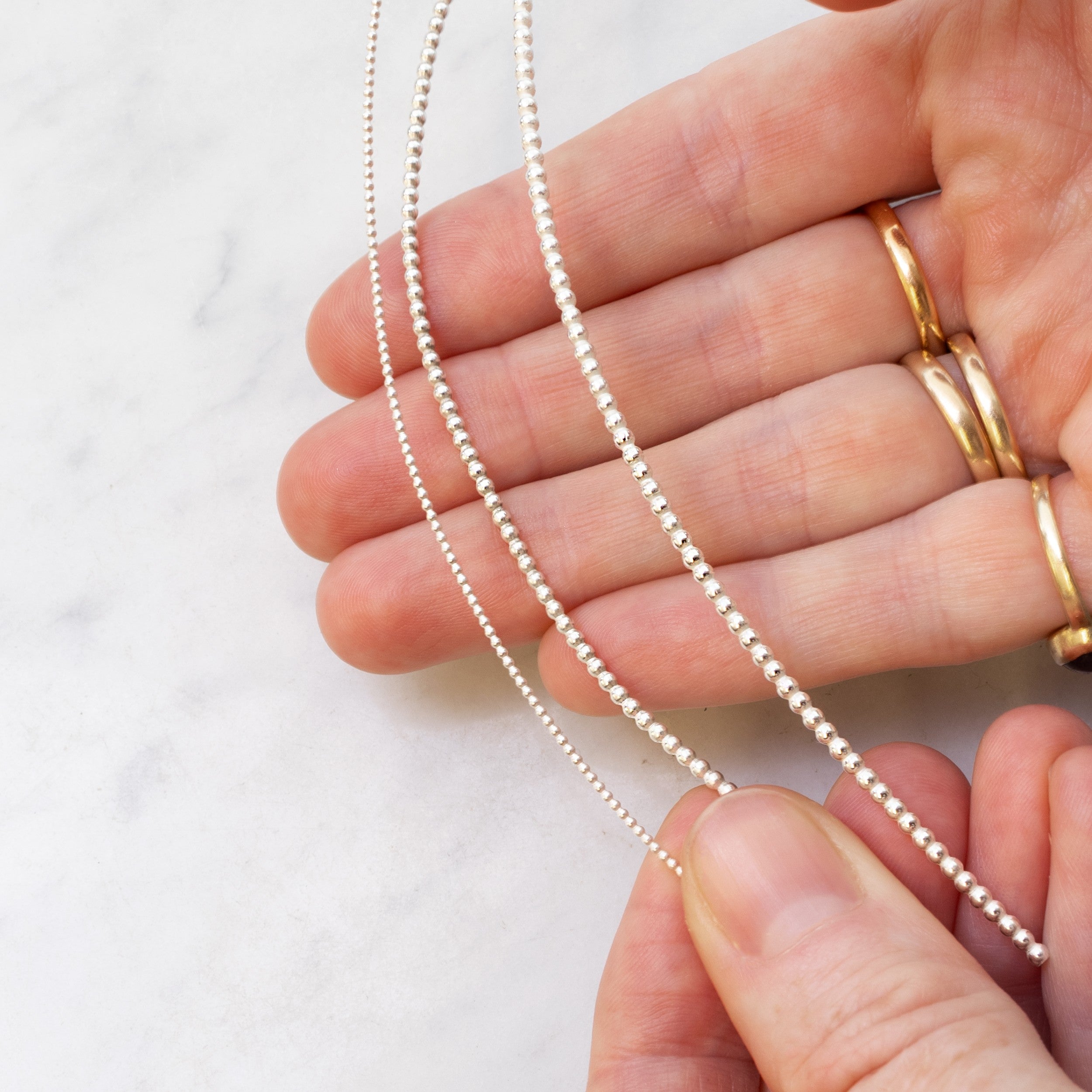 Sterling Silver Beaded Wire