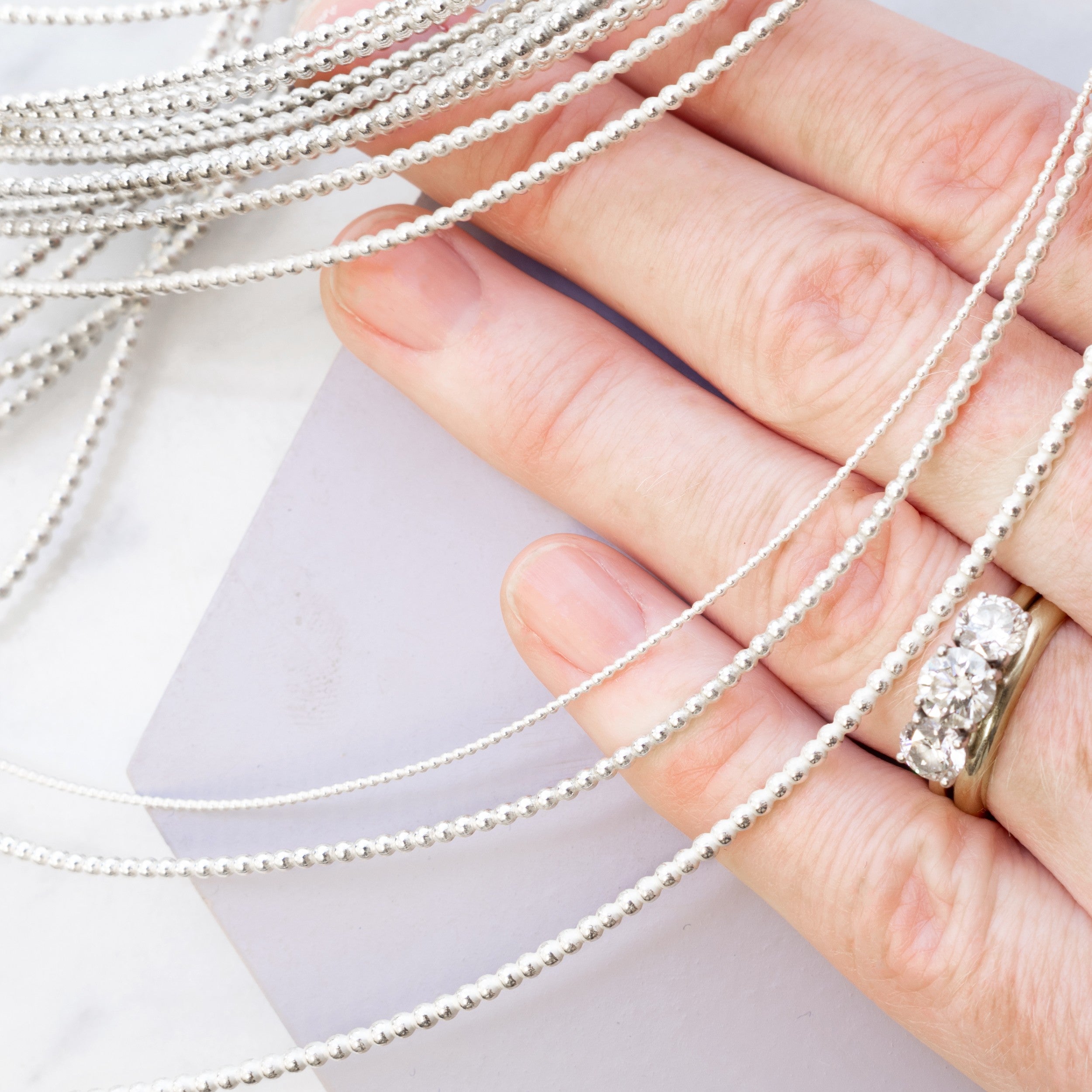 Sterling Silver Beaded Wire