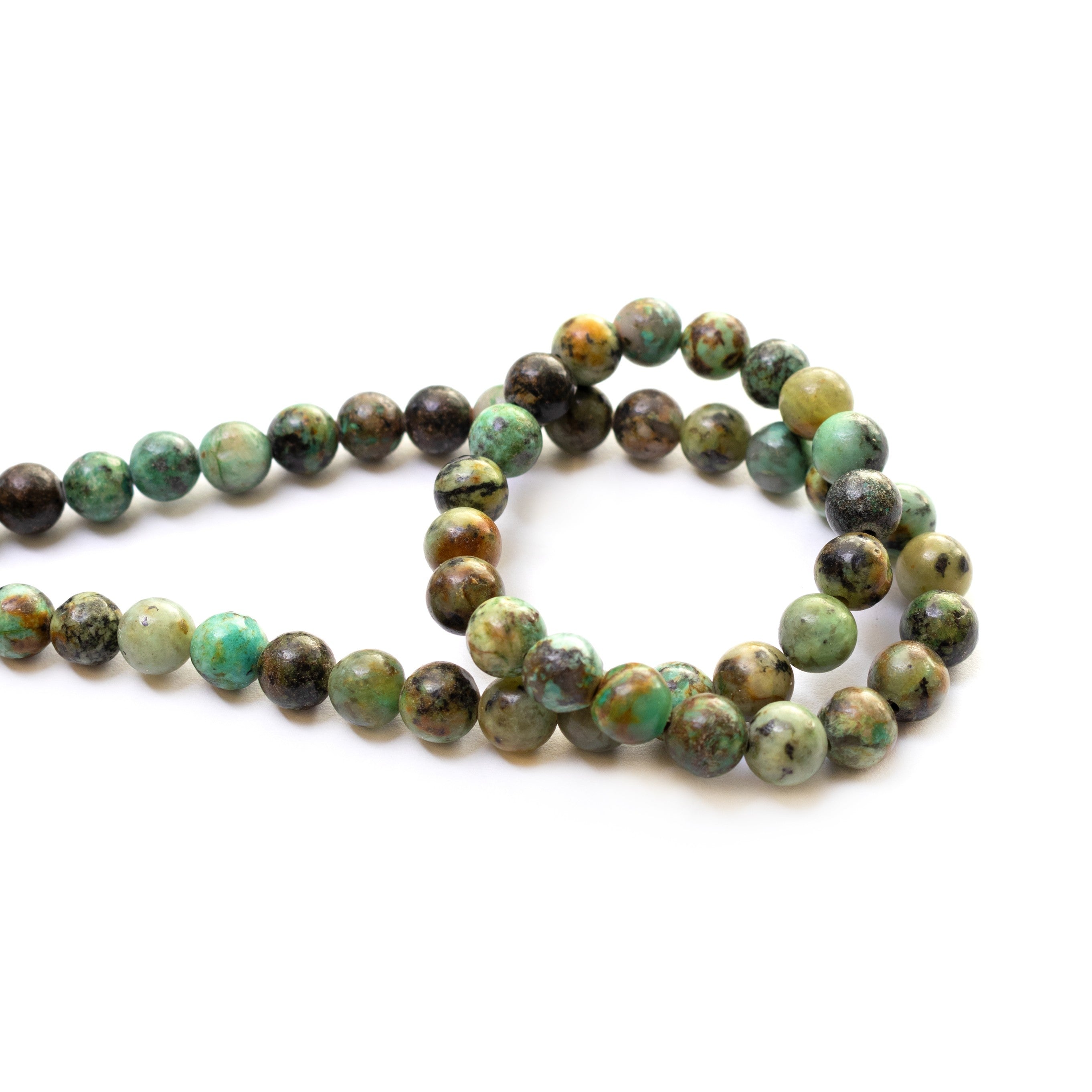 African Turquoise Round Beads