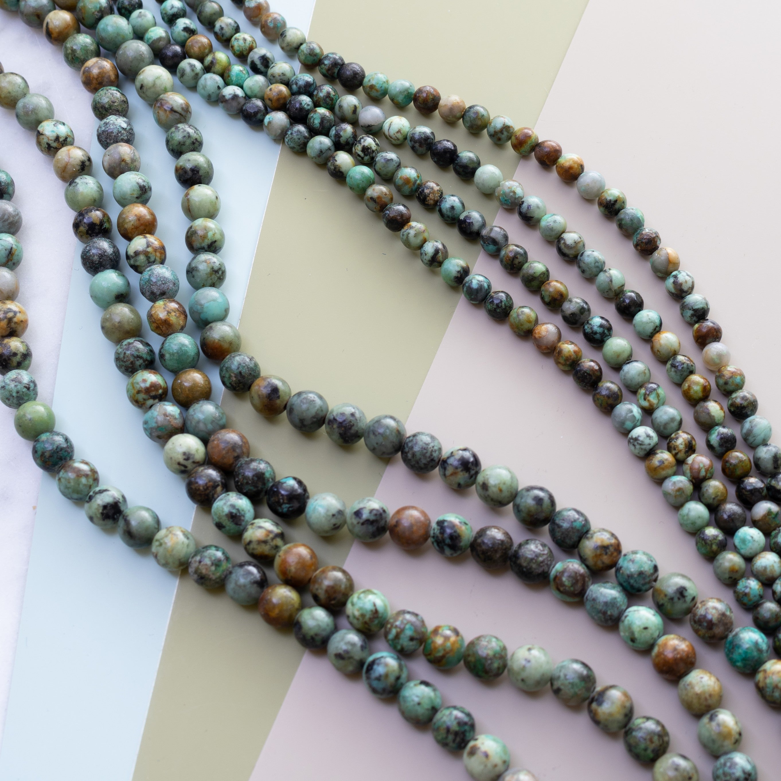 African Turquoise Round Beads