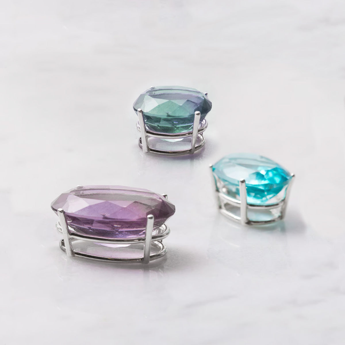 Sterling Silver Pre-Notched Settings For Faceted Stones