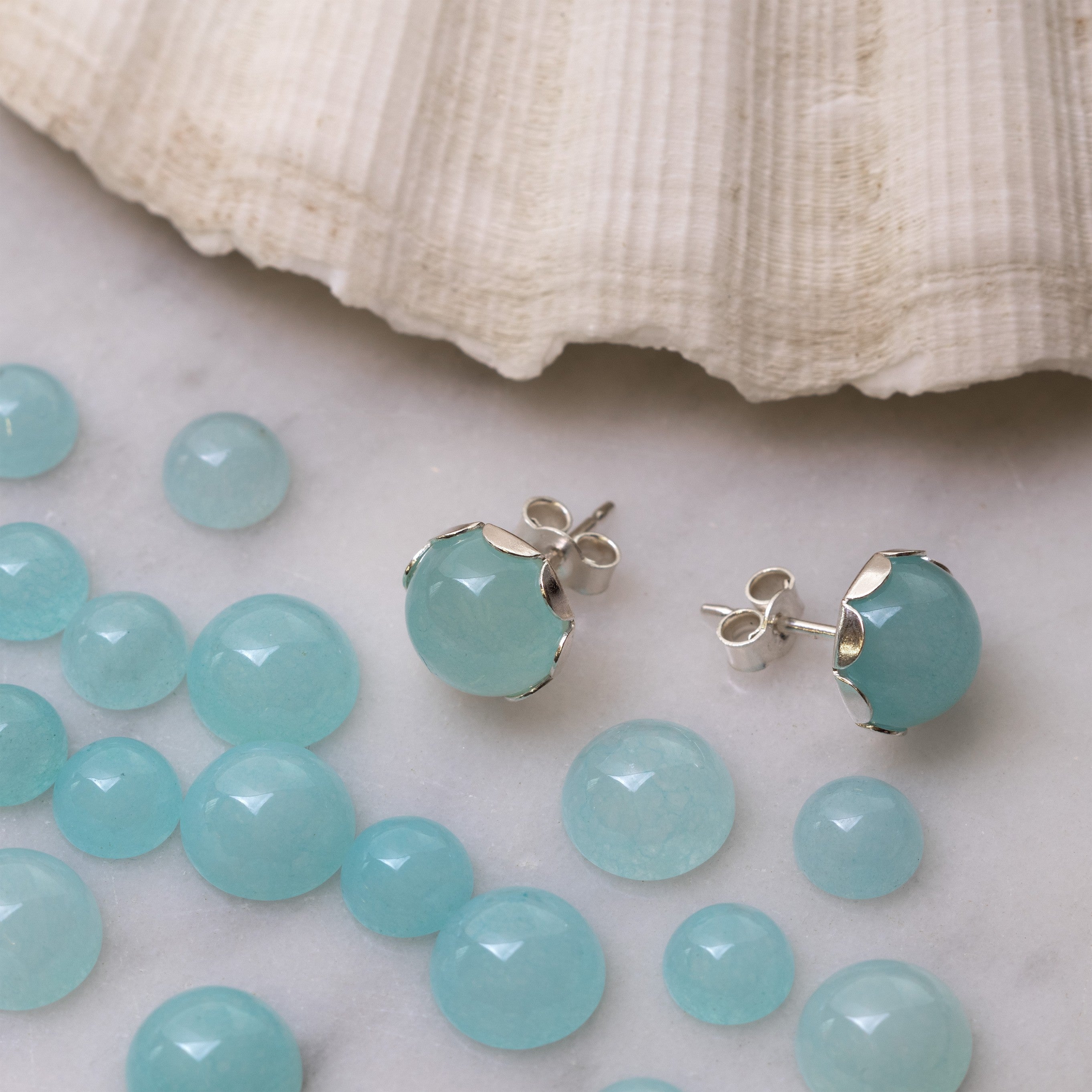 Aqua Jade Cabochons