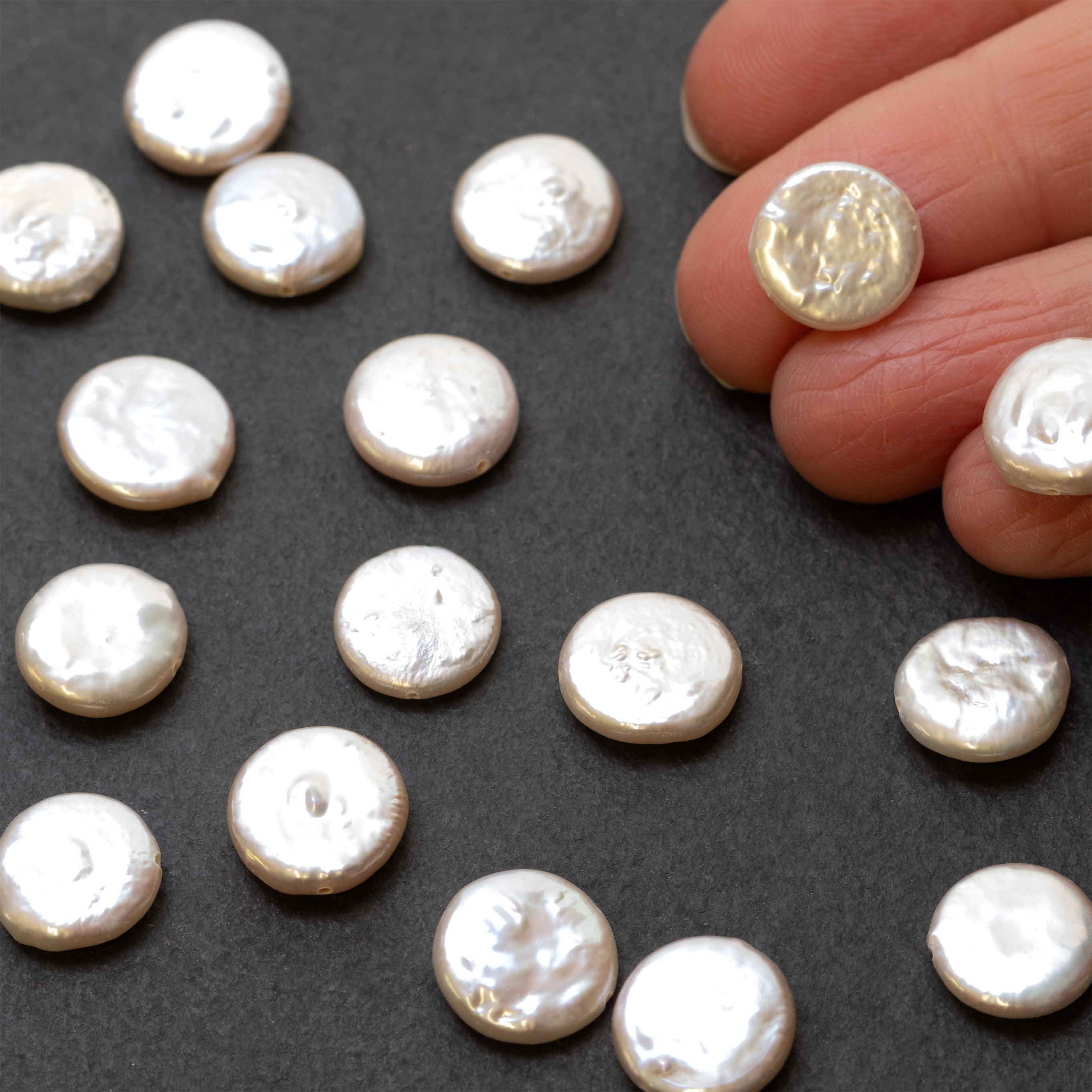 Cultured Freshwater Coin Pearls Approx 11mm