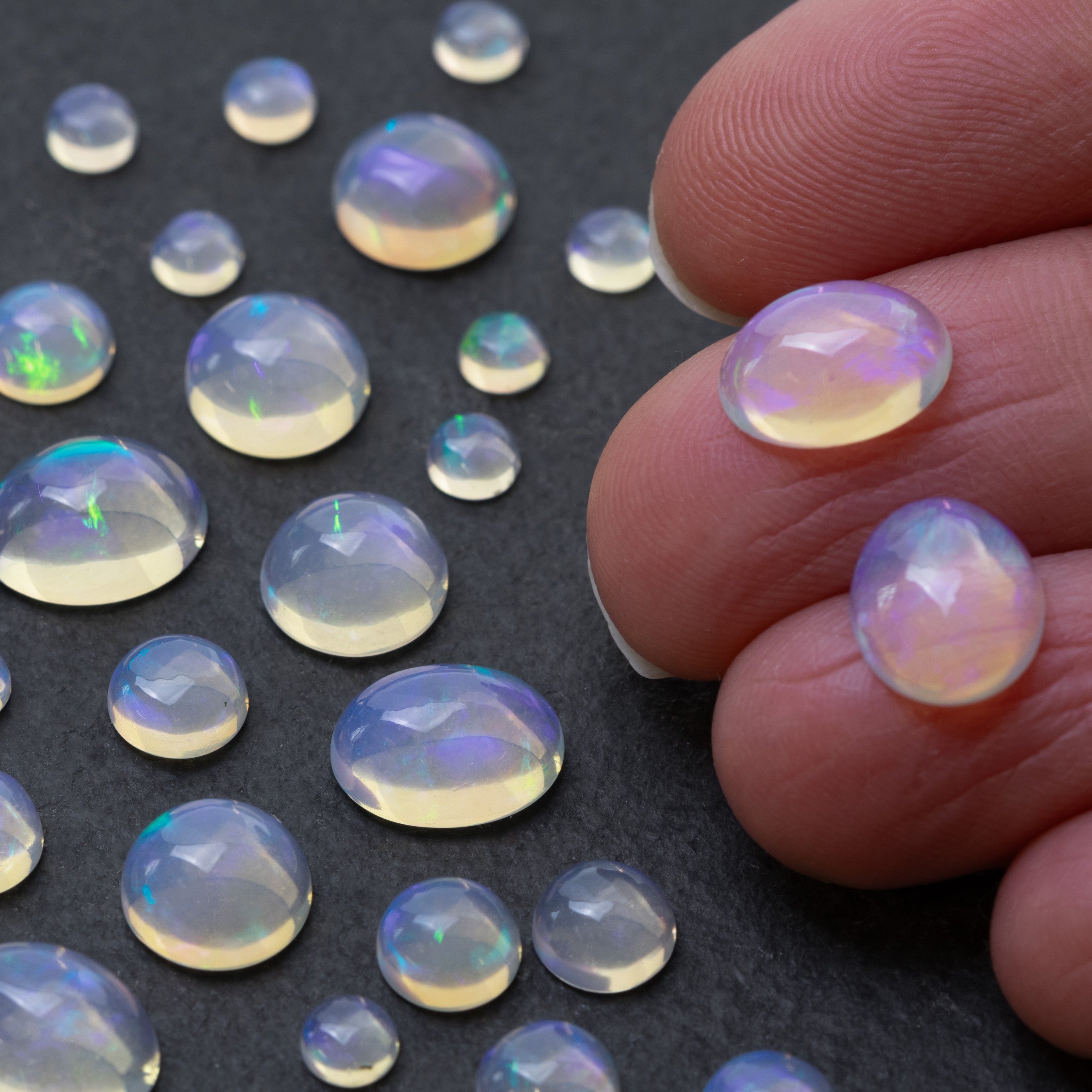 Ethiopian Opal Blue Cabochons