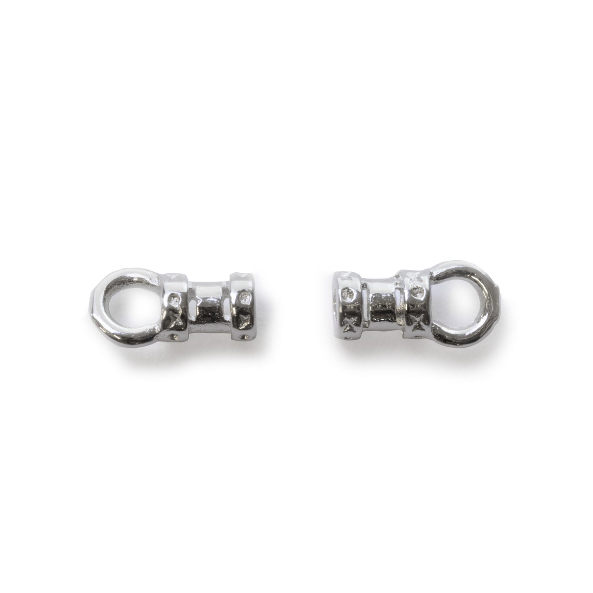 Slates Crimp Silver Plated Crimp With Loop, Approx 1.5mm | Kernowcraft | Kernowcraft