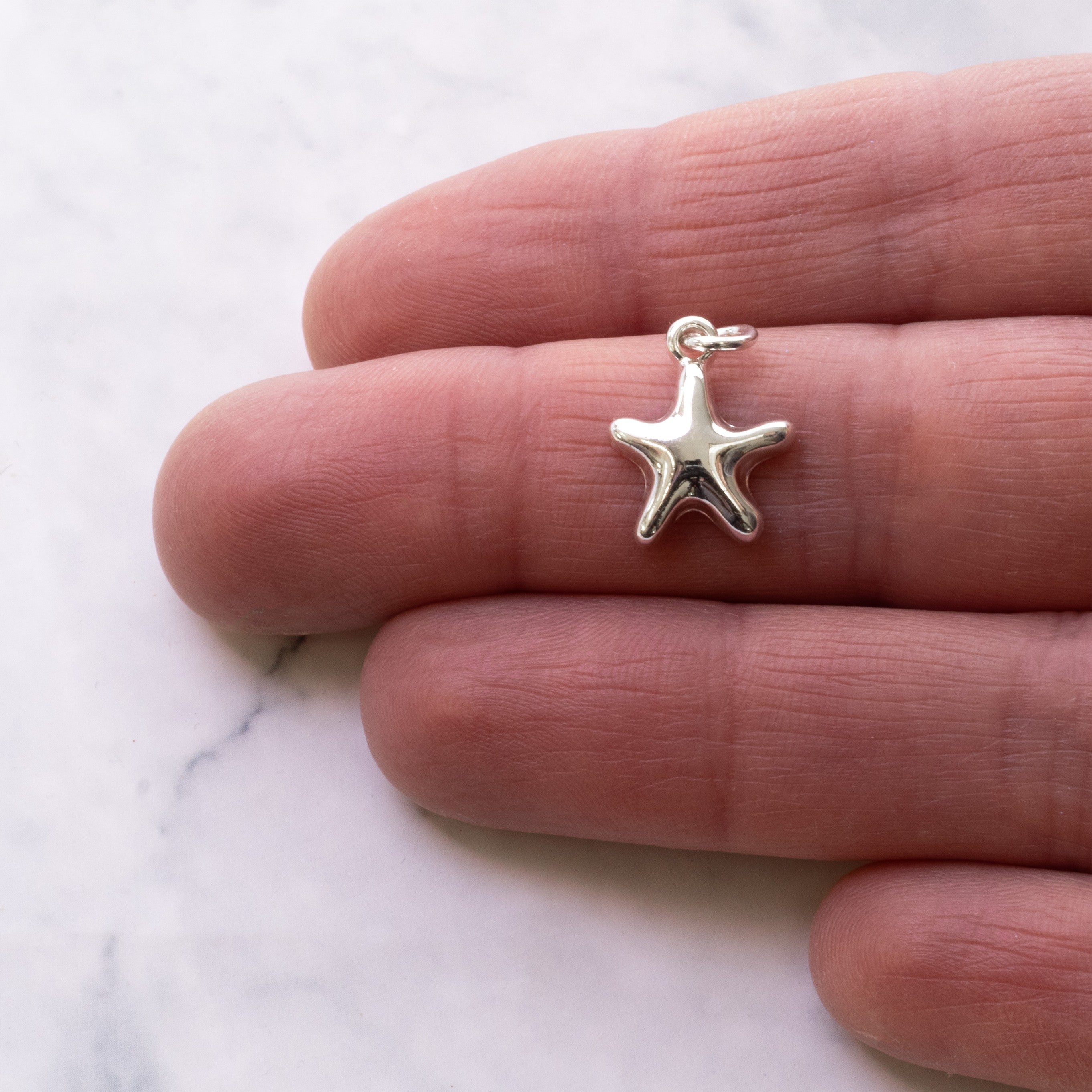 Silver Plated Starfish Charm