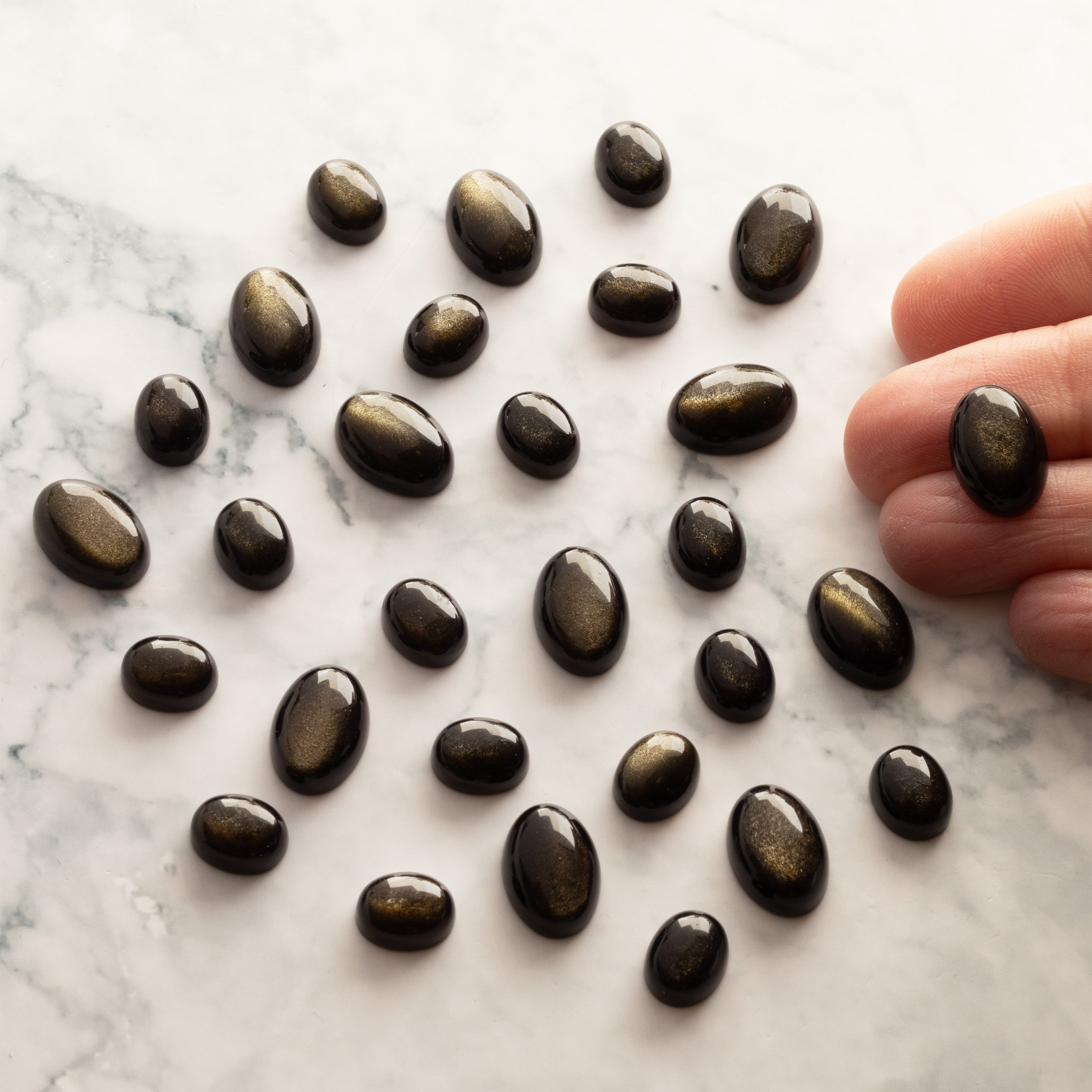 Gold Obsidian Cabochons