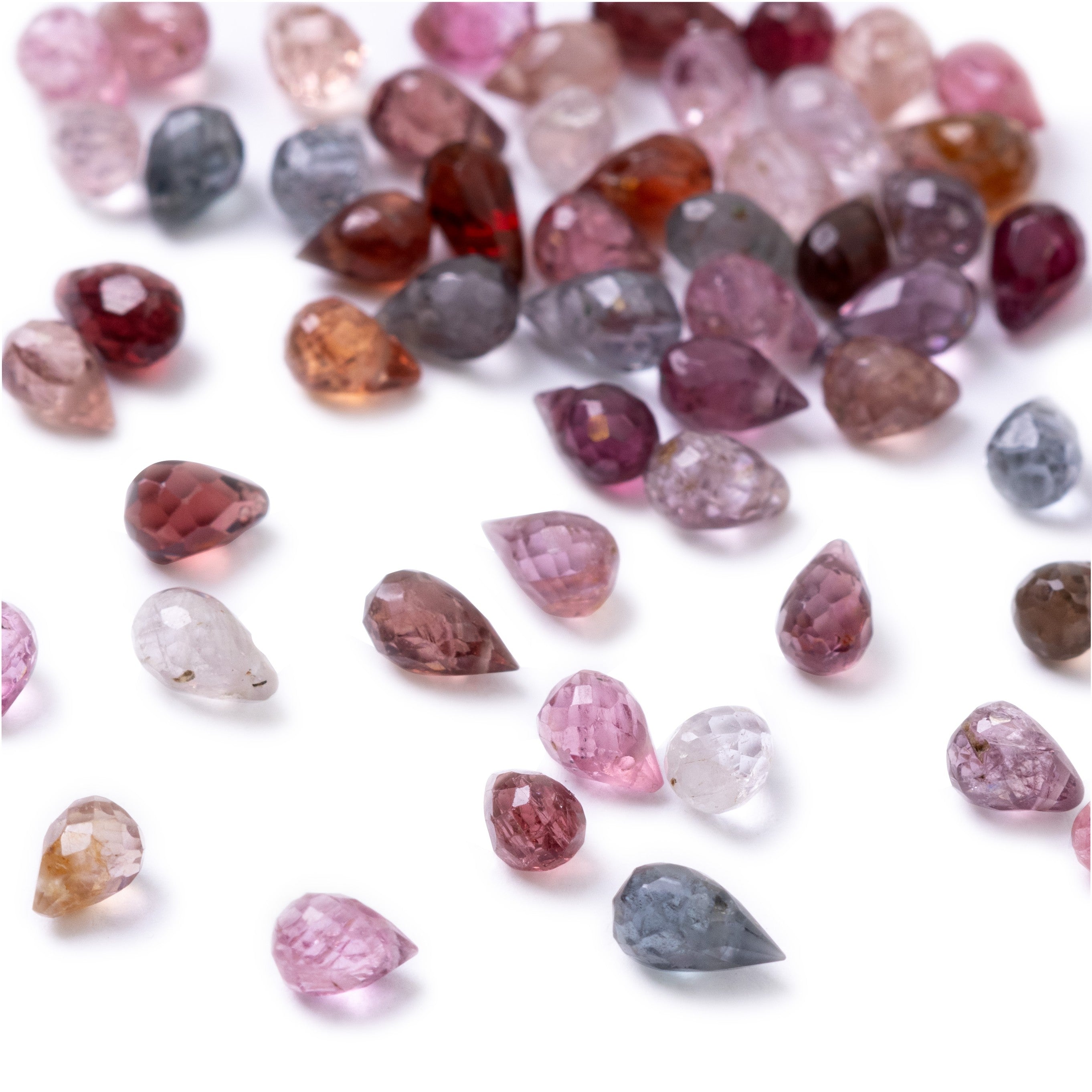 Spinel Faceted Drop Briolette Beads Approx 4x3mm pk10 Beads