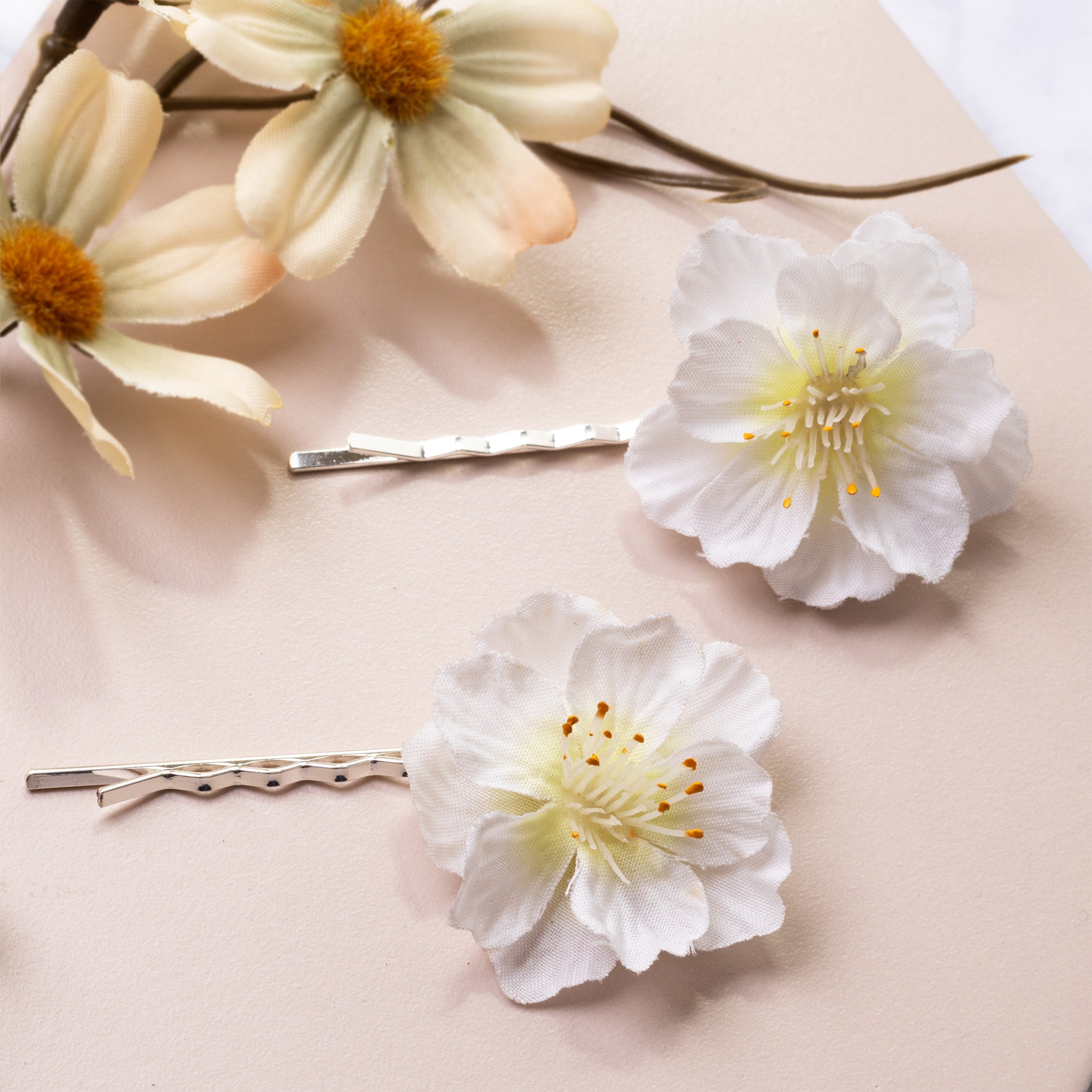 Silver Plated Hairgrip With 7mm Flat Pad