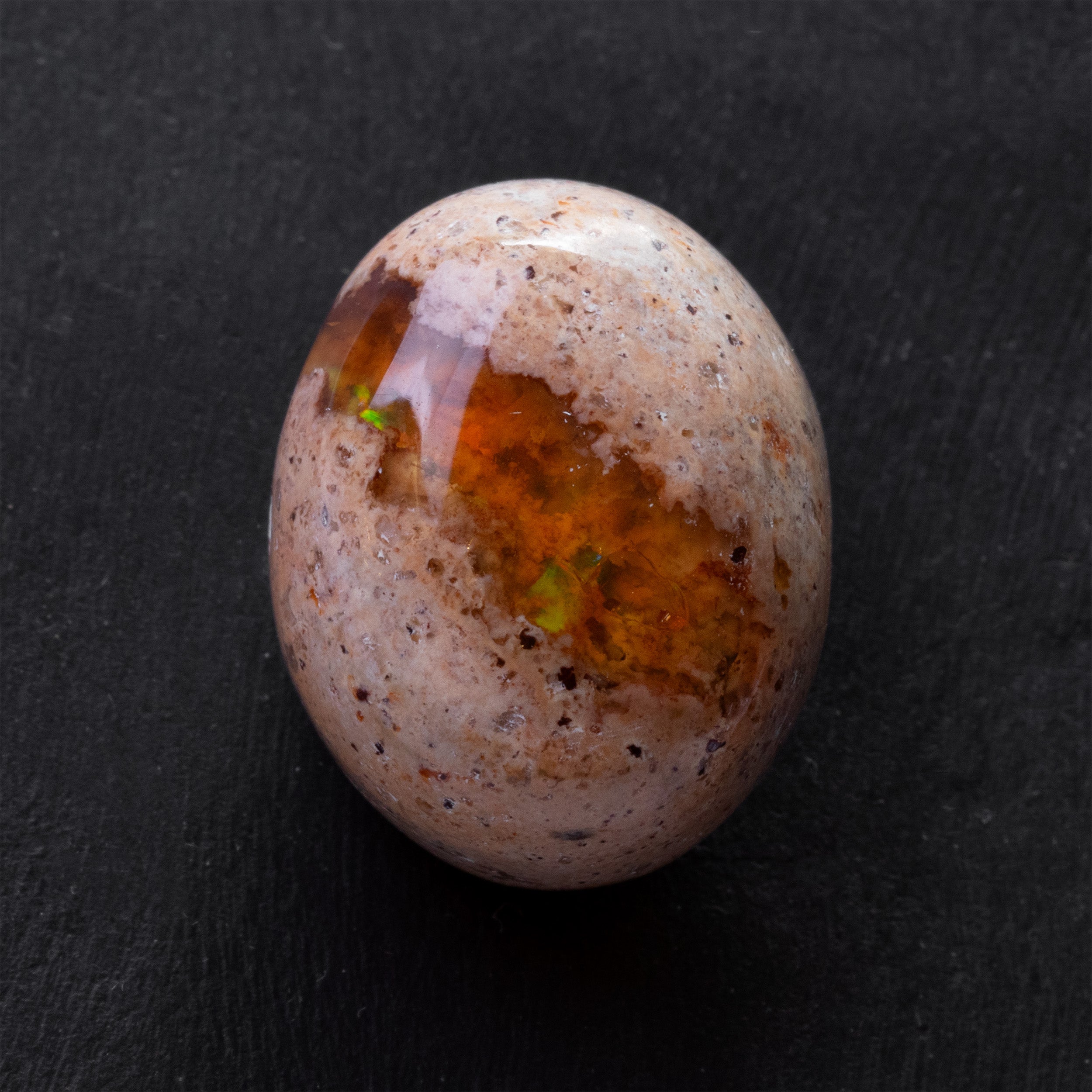 Mexican Fire Opal Freeform Cabochon Approx15.5x15mm