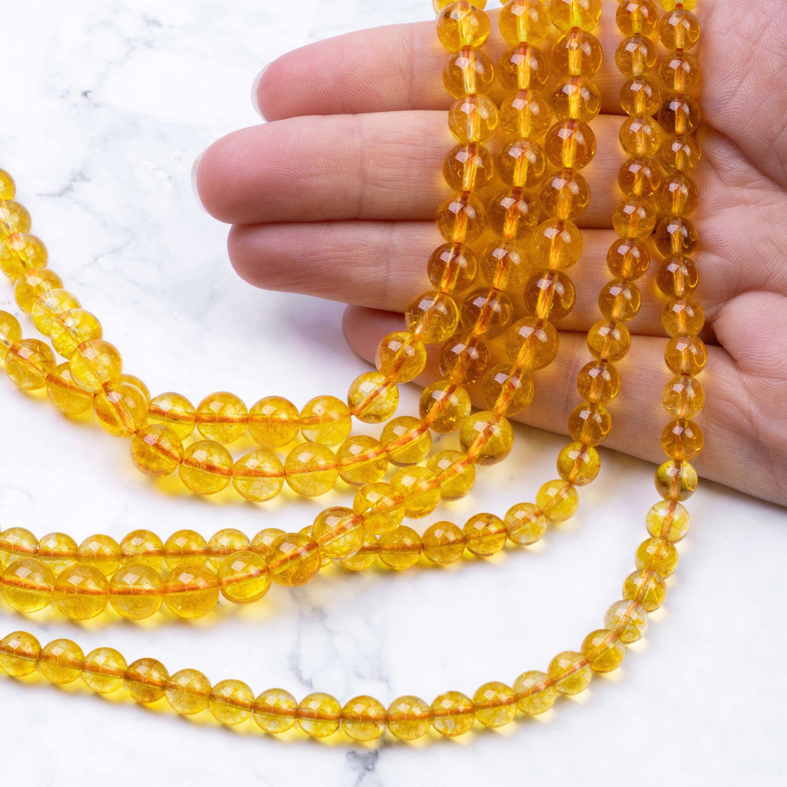 Citrine Round Beads