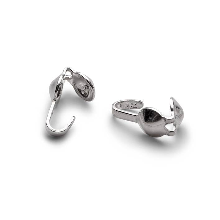 Sterling Silver Necklet Ends Pair