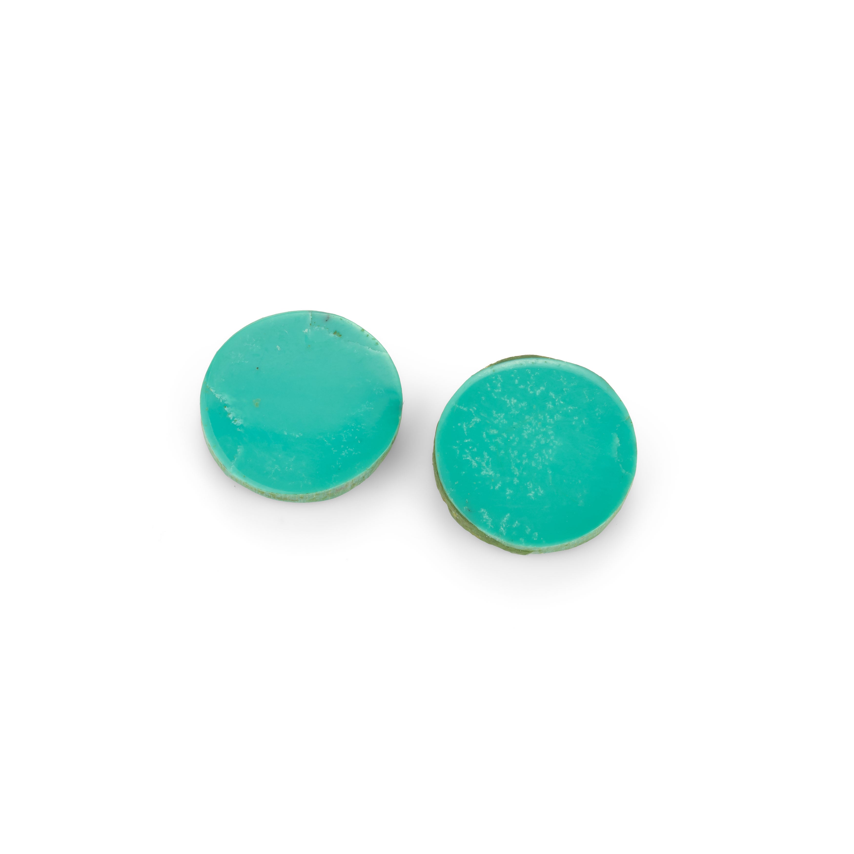 Pair of Turquoise Freeform Cabochons