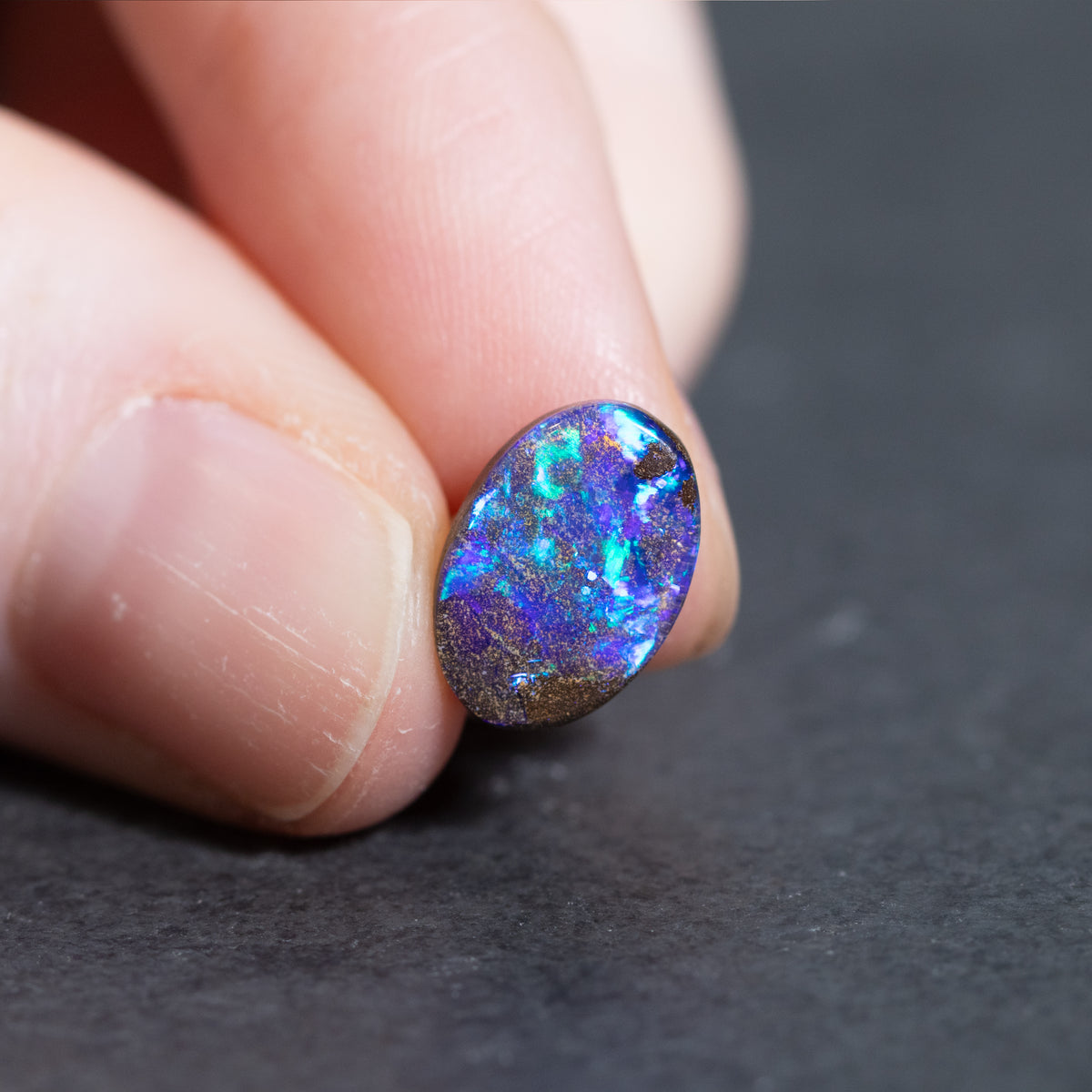 Australian Boulder Freeform Opal Cabochon 11.5x8mm